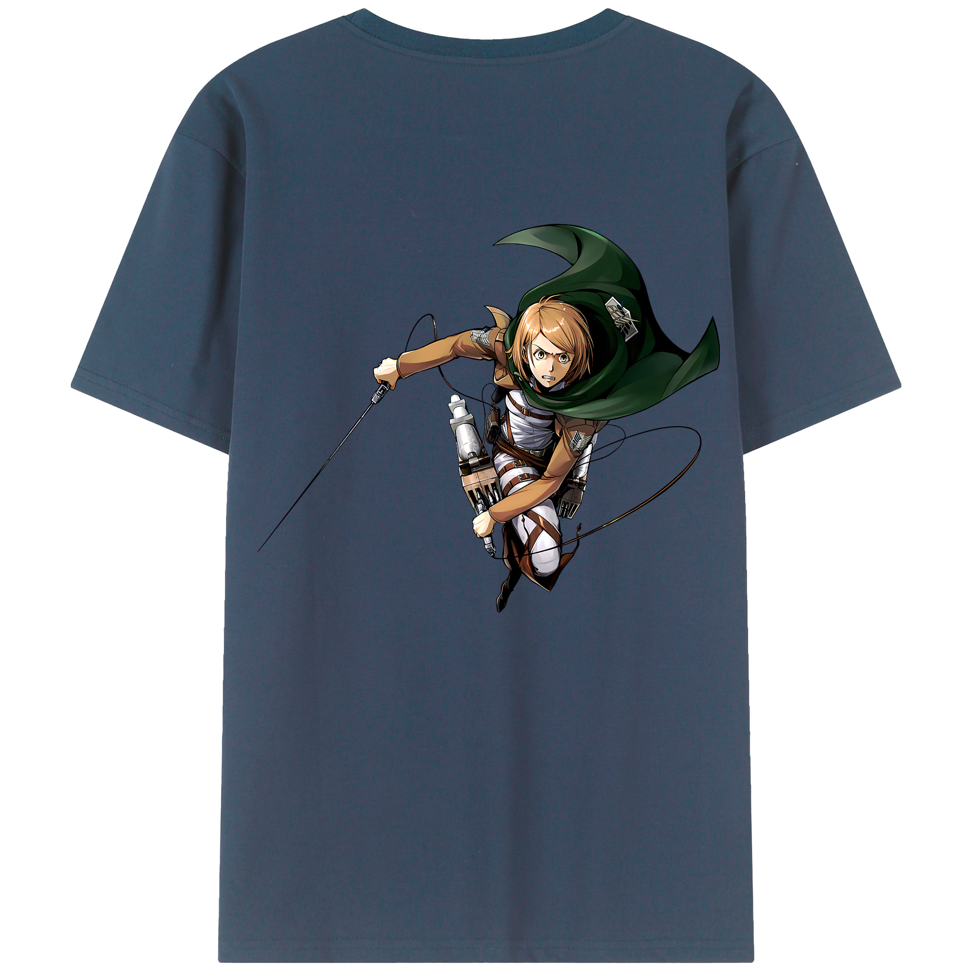 （画像用） 進撃の巨人 ペトラ·ラル Attack on Titan Petra Rall 綿100％ メンズ半袖Tシャツ（バックプリント） 通気性