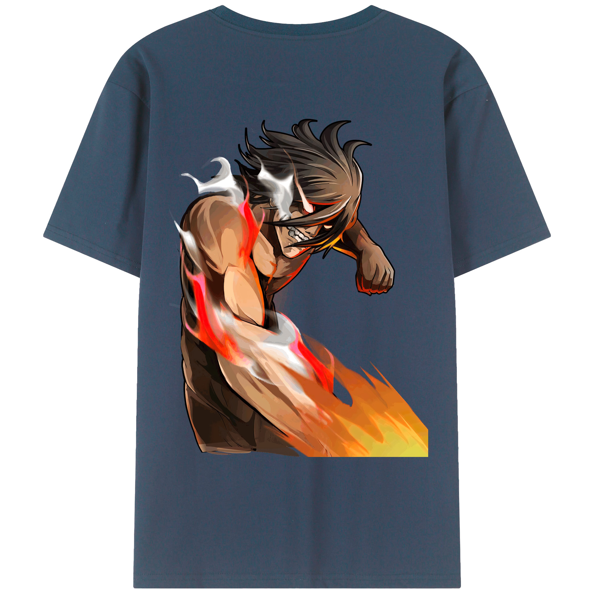 （画像用） 進撃の巨人 Attack on Titan 綿100％ メンズ半袖Tシャツ（バックプリント） 通気性