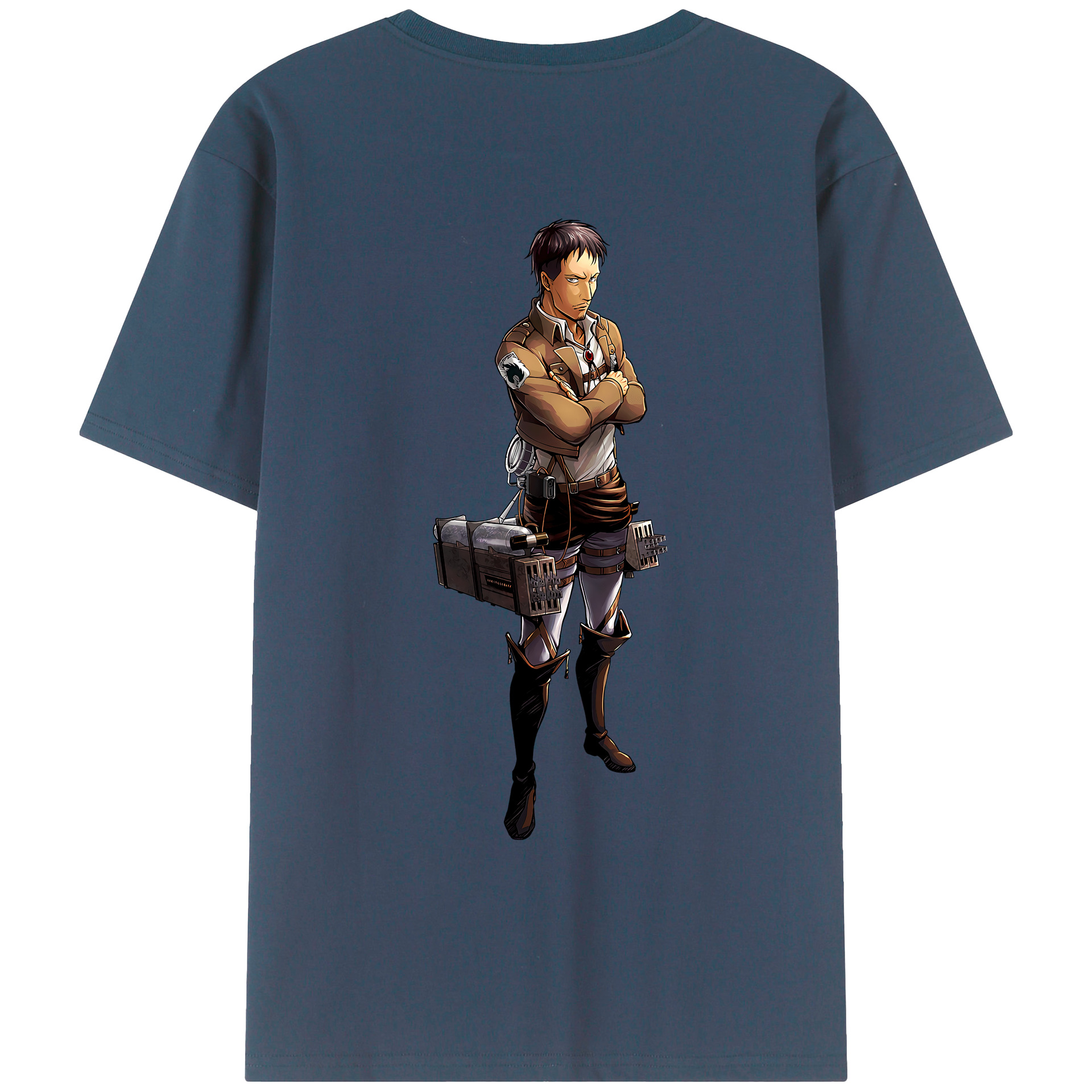 （画像用） 進撃の巨人 Attack on Titan 綿100％ メンズ半袖Tシャツ（バックプリント） 通気性