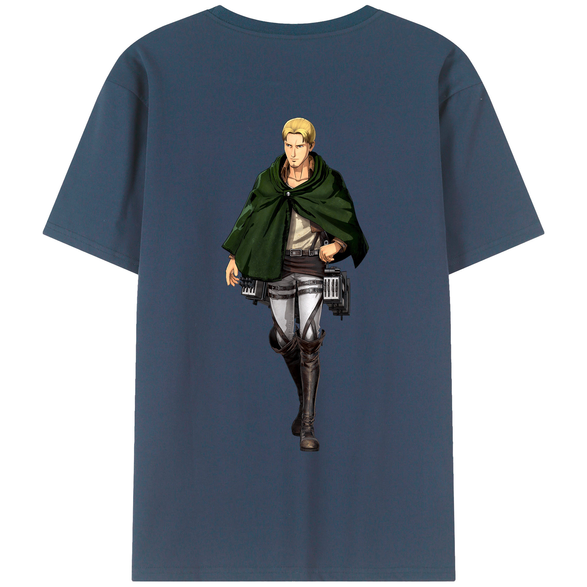 （画像用） 進撃の巨人 Attack on Titan 綿100％ メンズ半袖Tシャツ（バックプリント） 通気性