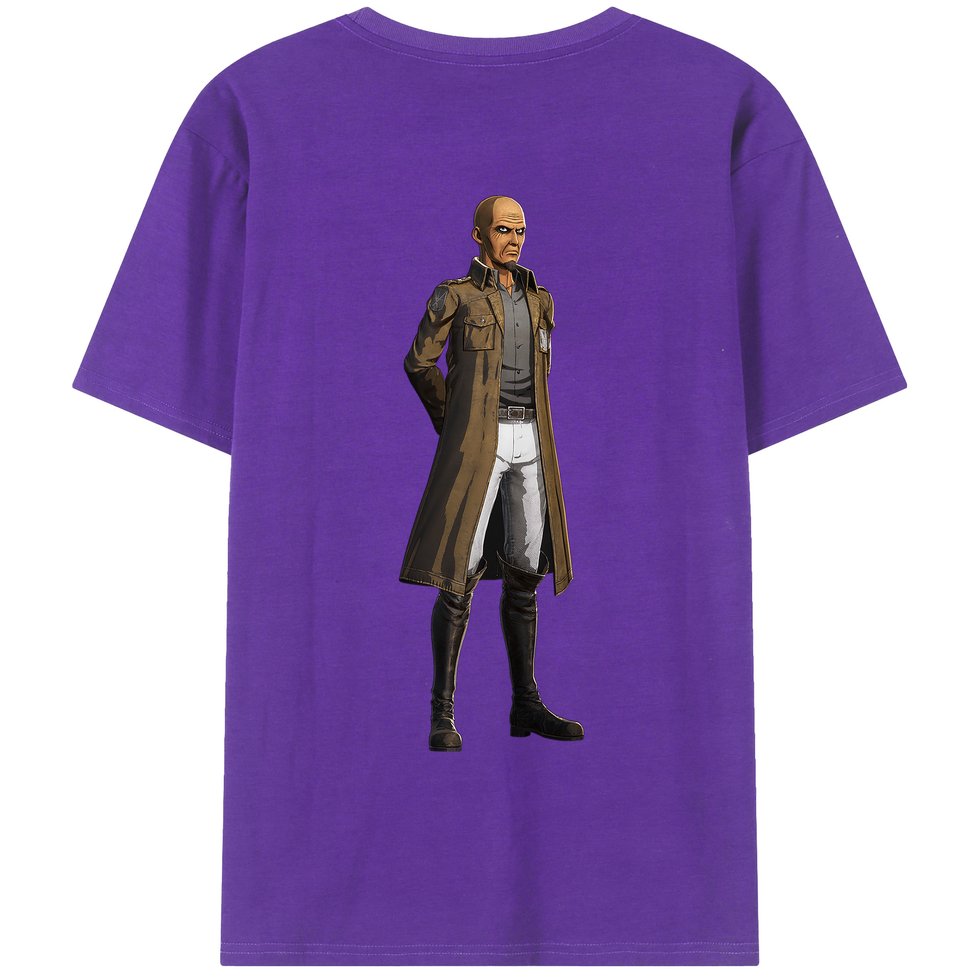 （画像用） 進撃の巨人 Attack on Titan 綿100％ メンズ半袖Tシャツ（バックプリント） 通気性