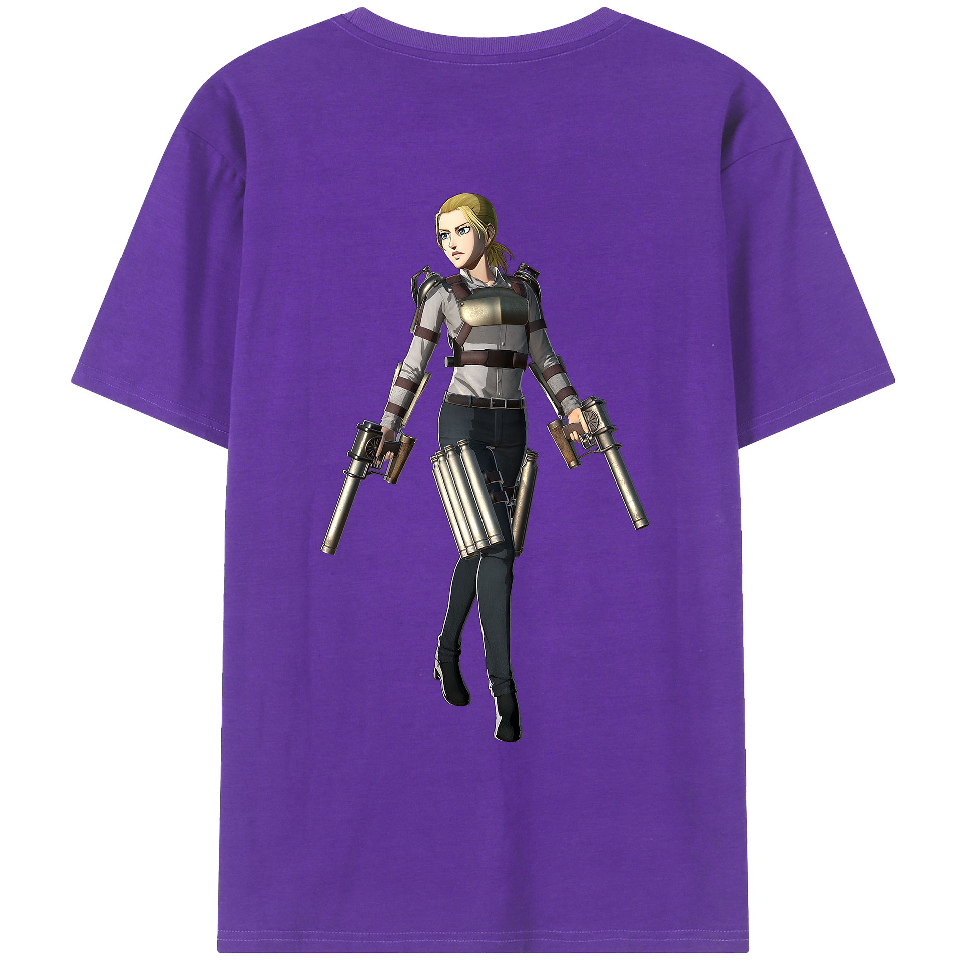 （画像用） 進撃の巨人 Attack on Titan 綿100％ メンズ半袖Tシャツ（バックプリント） 通気性