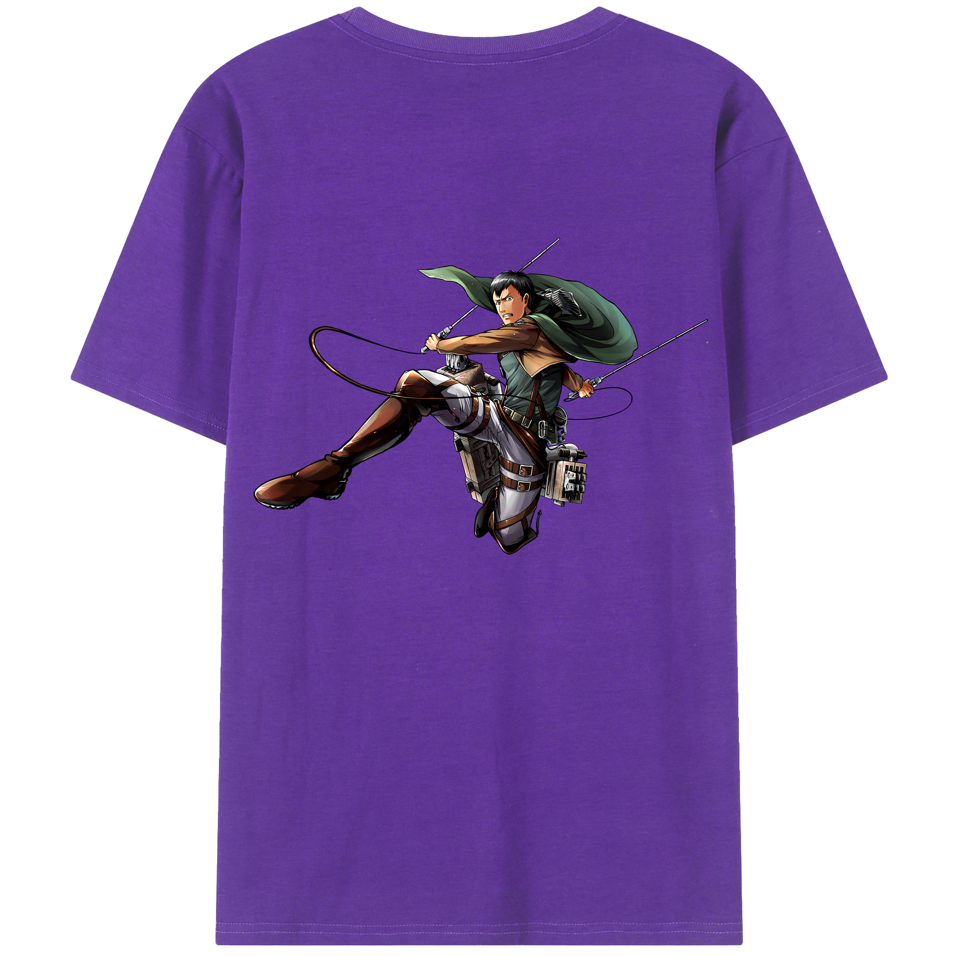 （画像用） 進撃の巨人 ベルトルト・フーバー Attack on Titan Bertholdt Hoover 綿100％ メンズ半袖Tシャツ（バックプリント） 通気性
