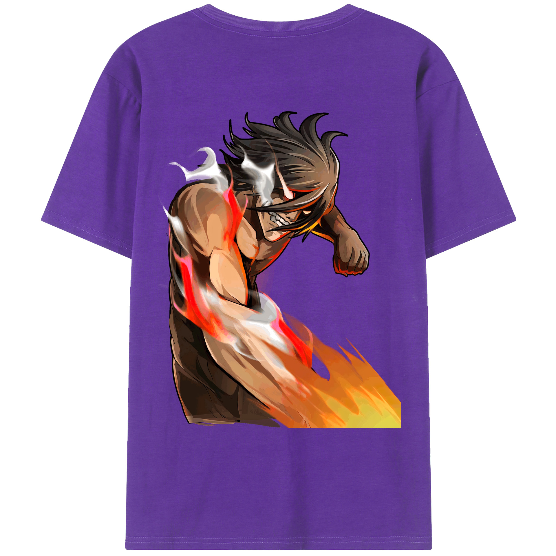 （画像用） 進撃の巨人 Attack on Titan 綿100％ メンズ半袖Tシャツ（バックプリント） 通気性