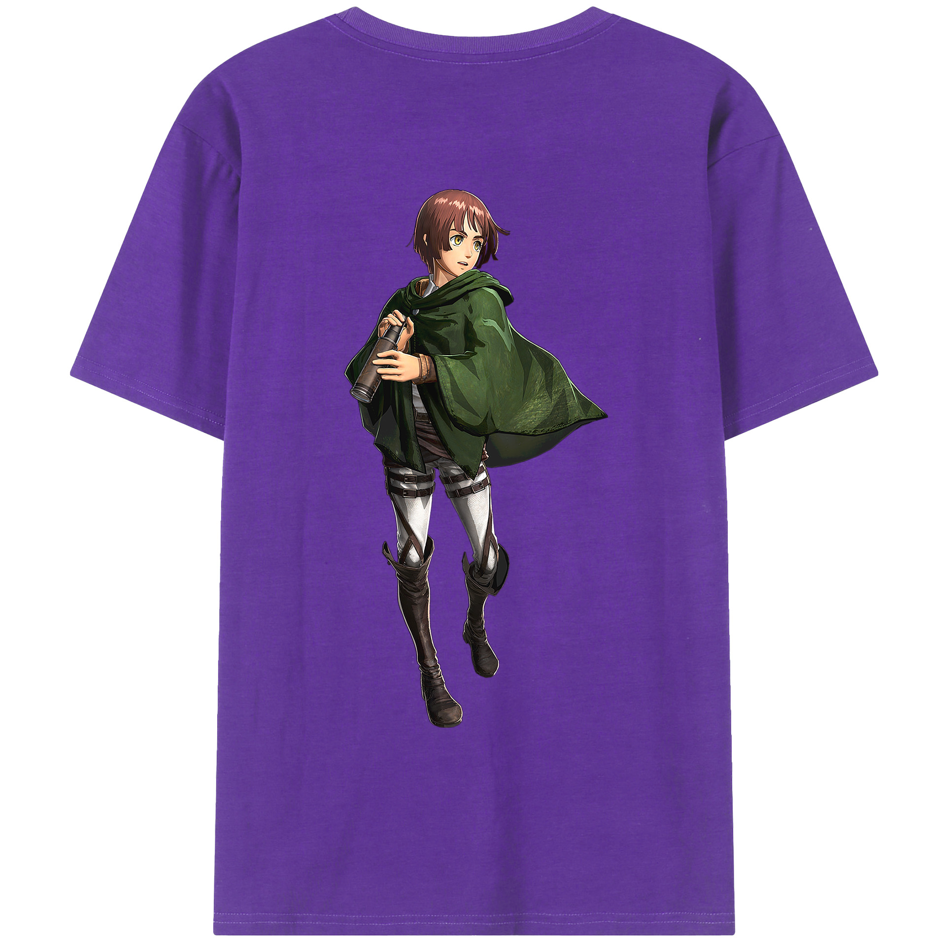 （画像用） 進撃の巨人 Attack on Titan 綿100％ メンズ半袖Tシャツ（バックプリント） 通気性