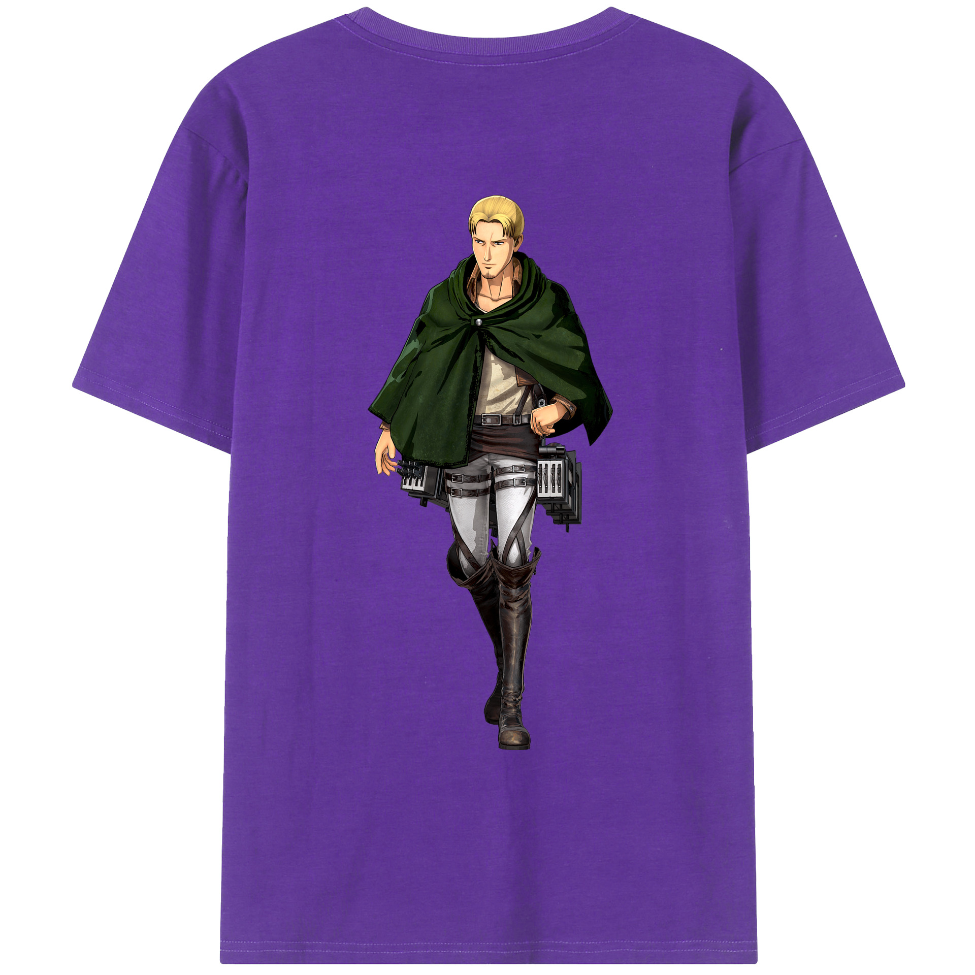 （画像用） 進撃の巨人 Attack on Titan 綿100％ メンズ半袖Tシャツ（バックプリント） 通気性