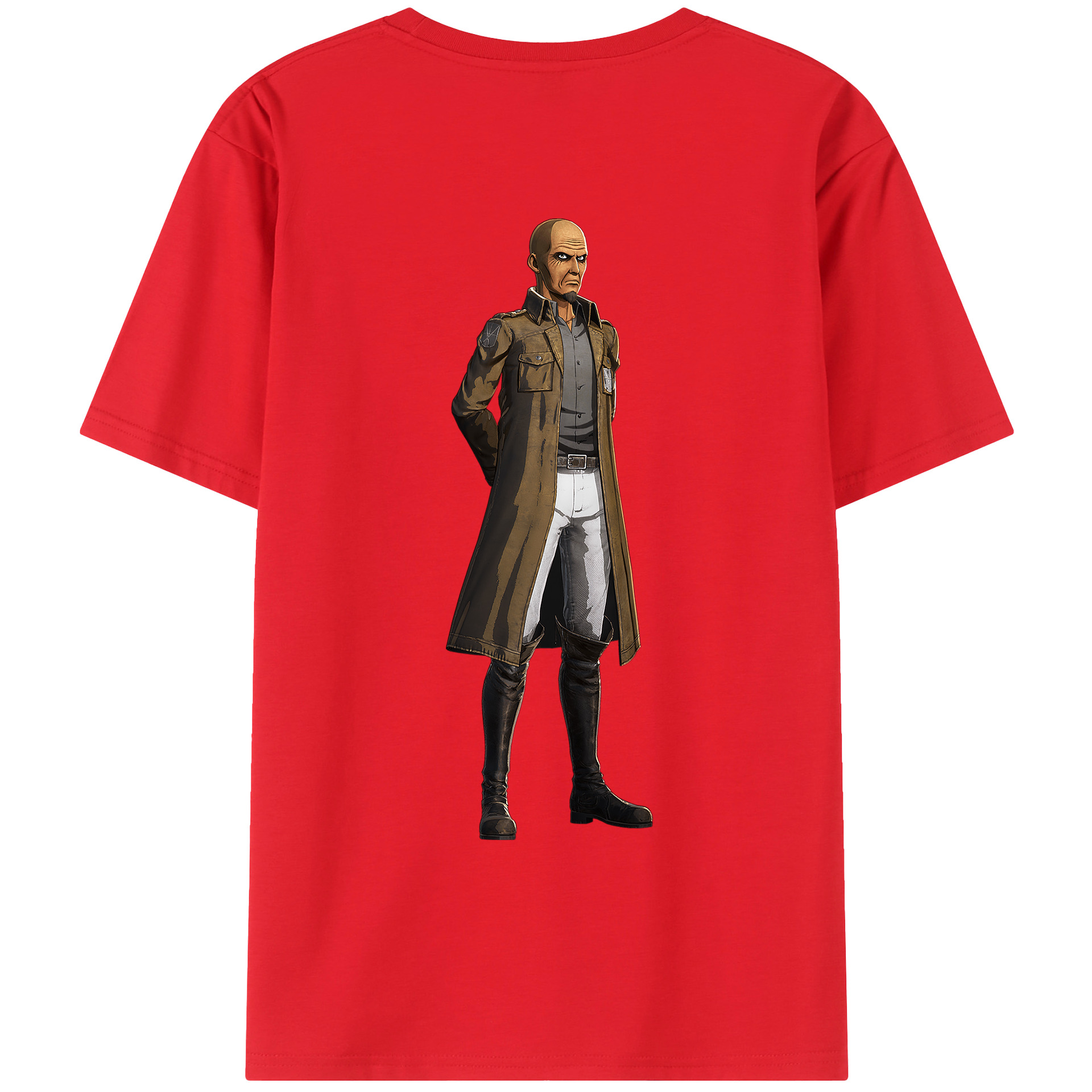 （画像用） 進撃の巨人 Attack on Titan 綿100％ メンズ半袖Tシャツ（バックプリント） 通気性