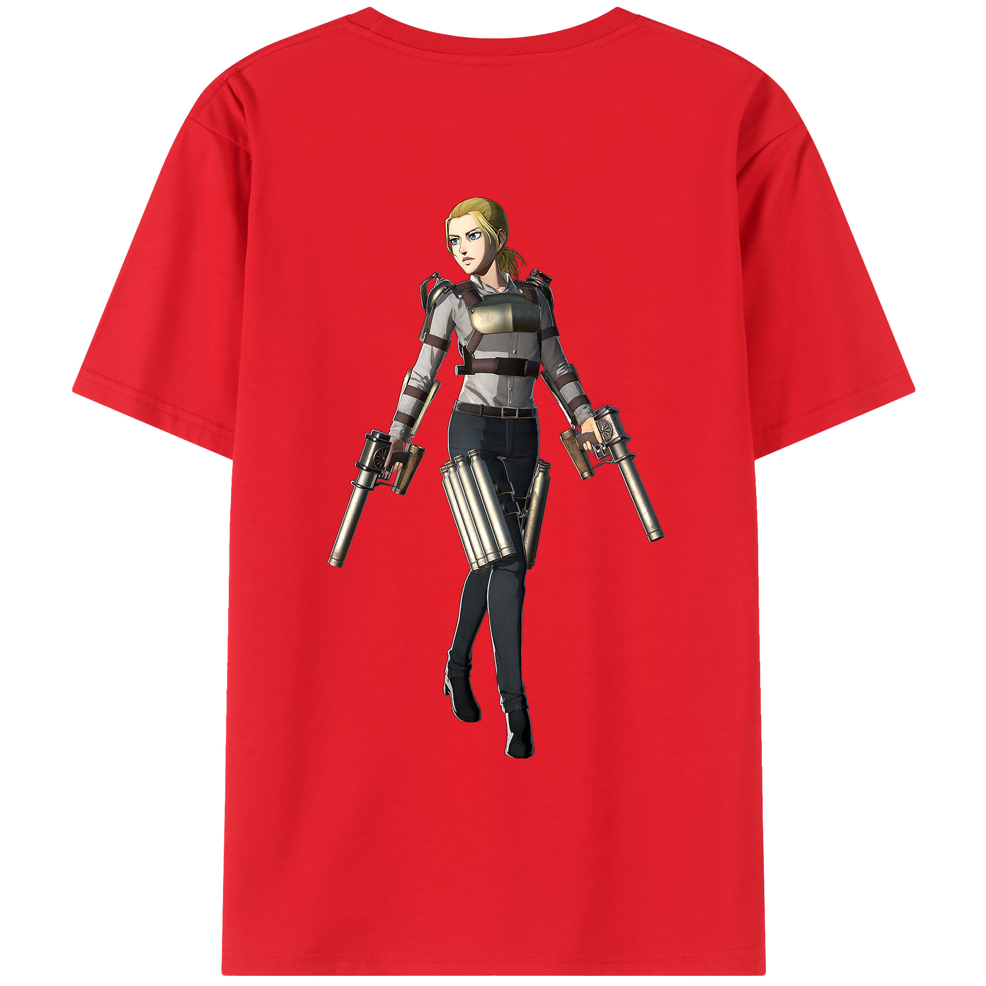 （画像用） 進撃の巨人 Attack on Titan 綿100％ メンズ半袖Tシャツ（バックプリント） 通気性