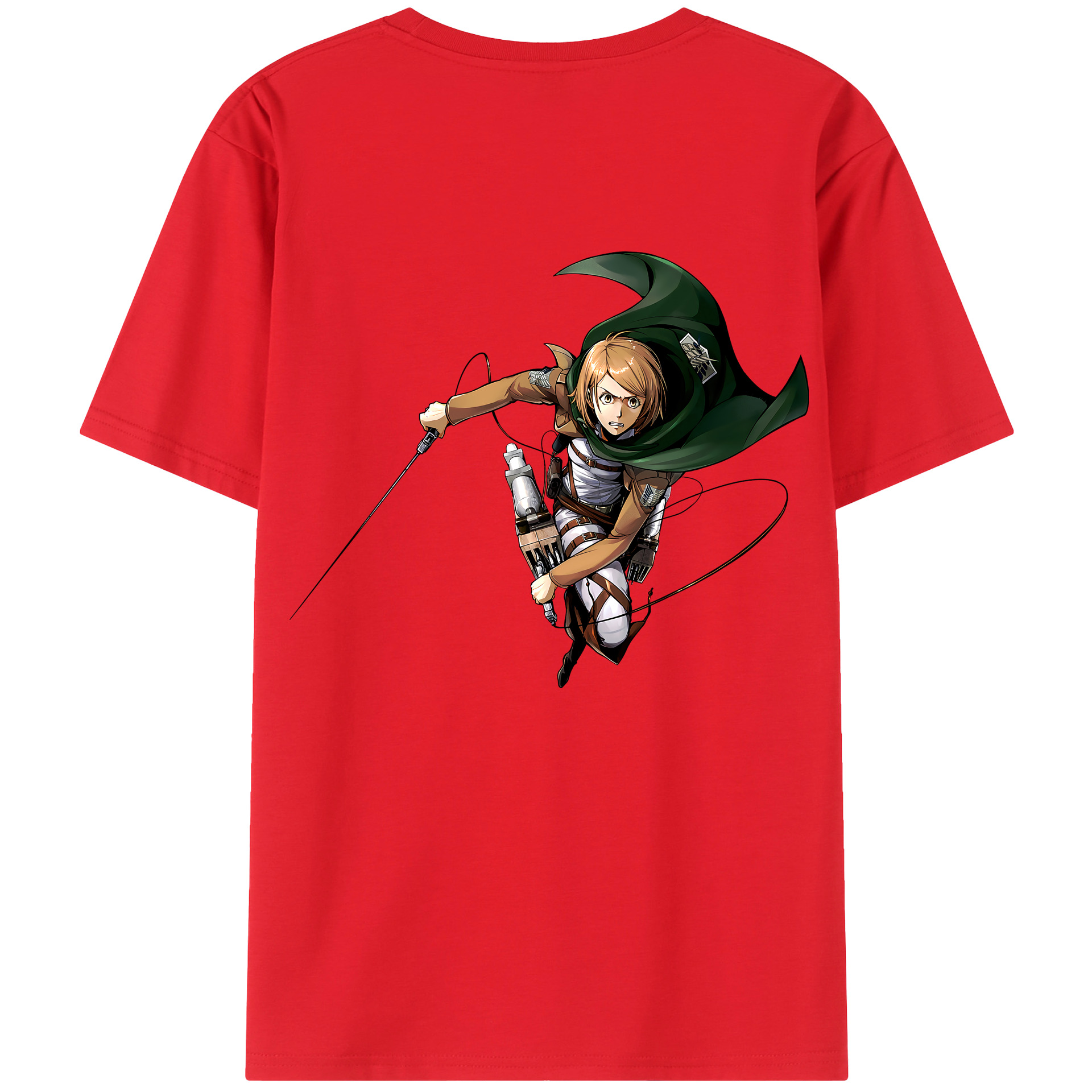 （画像用） 進撃の巨人 ペトラ·ラル Attack on Titan Petra Rall 綿100％ メンズ半袖Tシャツ（バックプリント） 通気性
