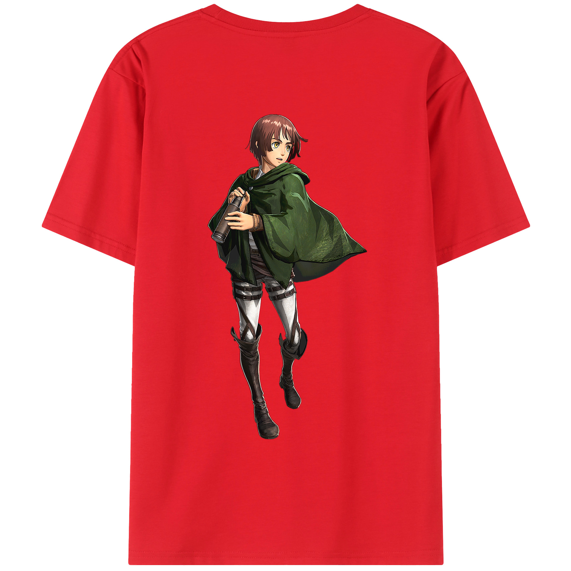 （画像用） 進撃の巨人 Attack on Titan 綿100％ メンズ半袖Tシャツ（バックプリント） 通気性