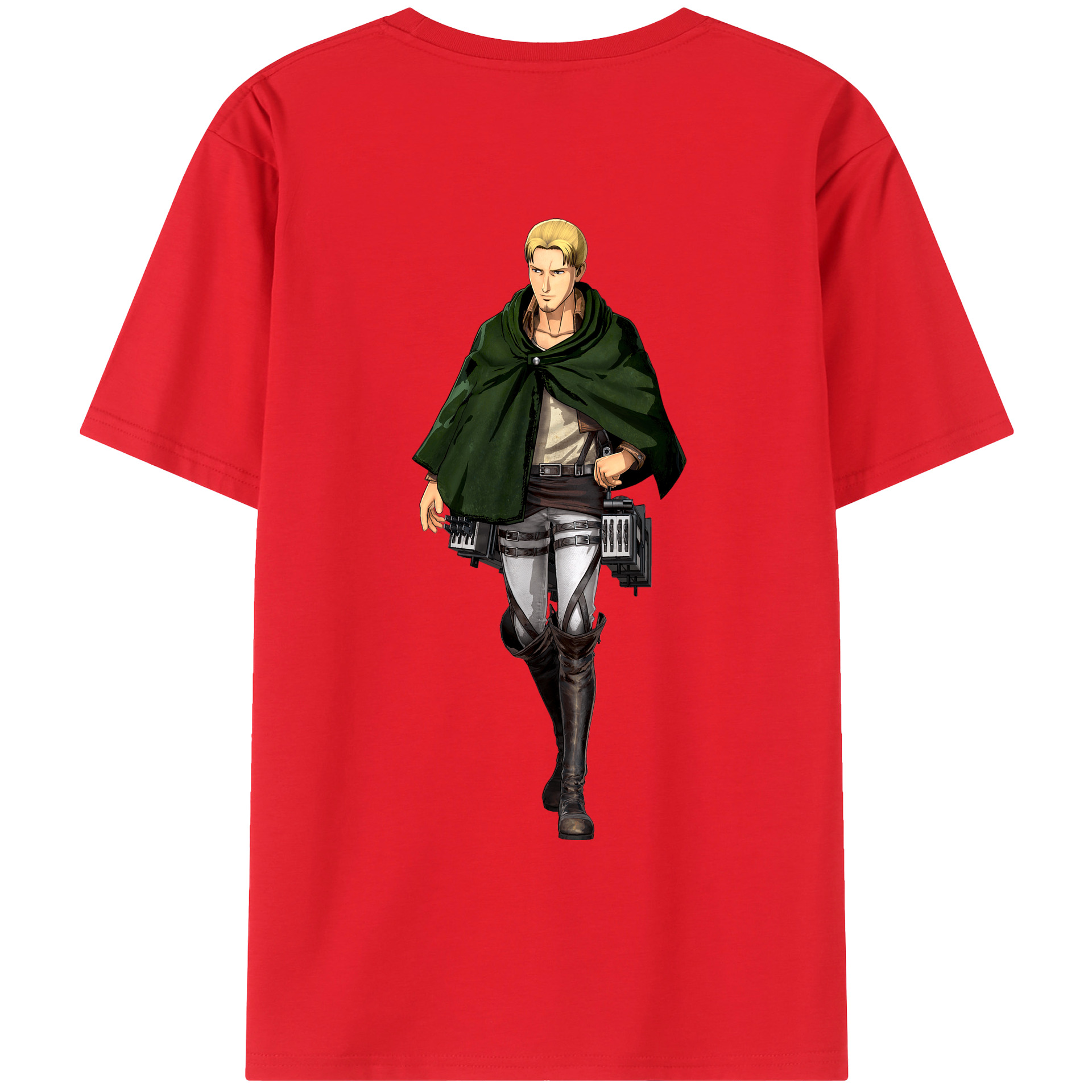 （画像用） 進撃の巨人 Attack on Titan 綿100％ メンズ半袖Tシャツ（バックプリント） 通気性