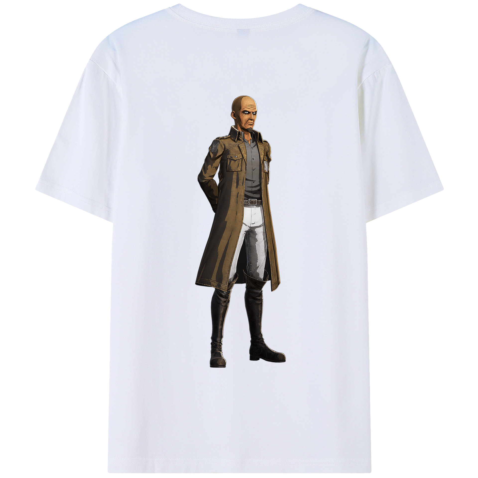 （画像用） 進撃の巨人 Attack on Titan 綿100％ メンズ半袖Tシャツ（バックプリント） 通気性