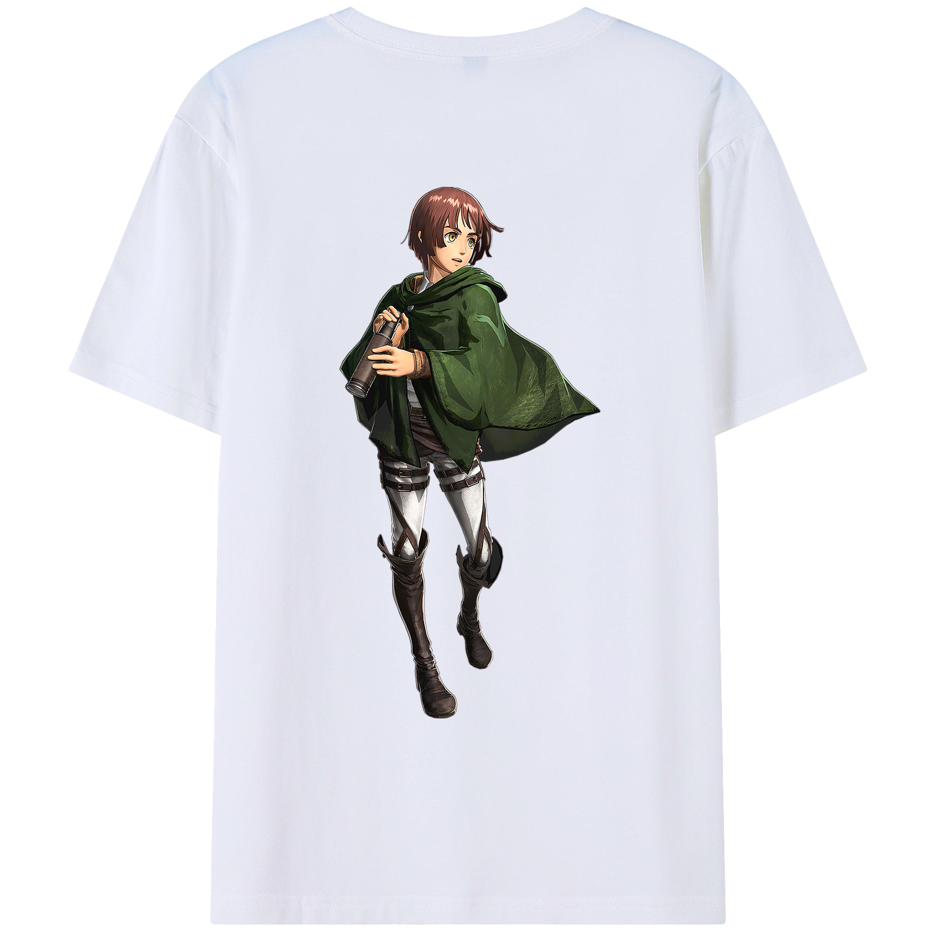 （画像用） 進撃の巨人 Attack on Titan 綿100％ メンズ半袖Tシャツ（バックプリント） 通気性