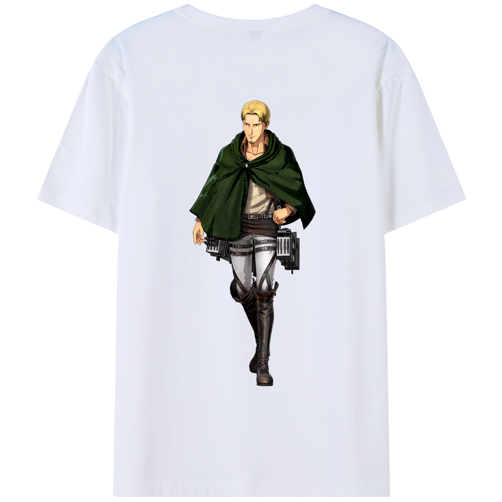 （画像用） 進撃の巨人 Attack on Titan 綿100％ メンズ半袖Tシャツ（バックプリント） 通気性