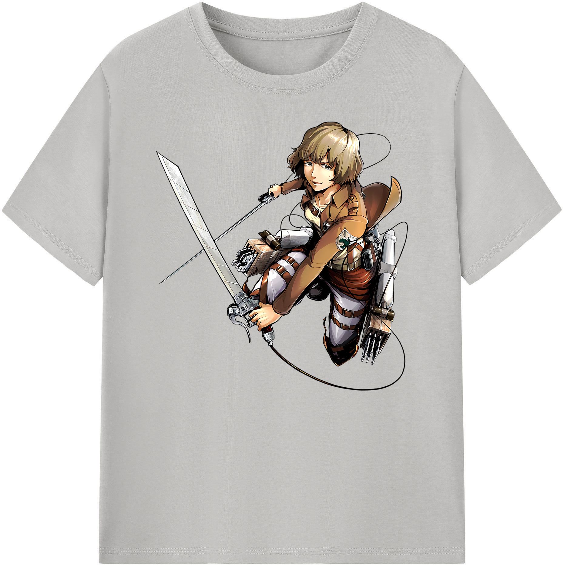 （画像用） 進撃の巨人 ヒツチ Attack on Titan Hitch 綿100％ メンズ半袖Tシャツ｜肌触りやわらか＆通気性