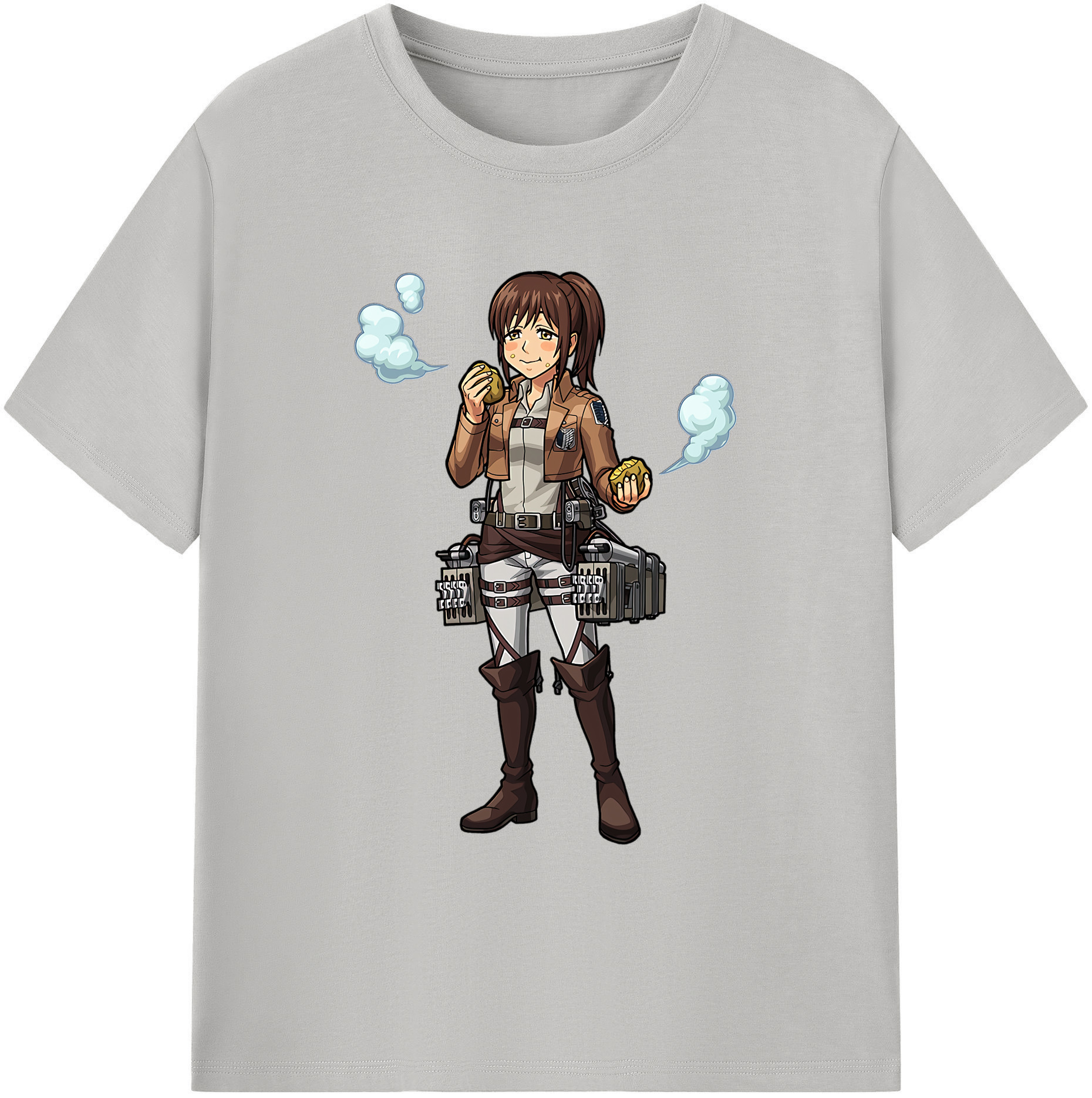 （画像用） 進撃の巨人 サシャ·ブラウス Attack on Titan Sasha Blaus 綿100％ メンズ半袖Tシャツ｜肌触りやわらか＆通気性