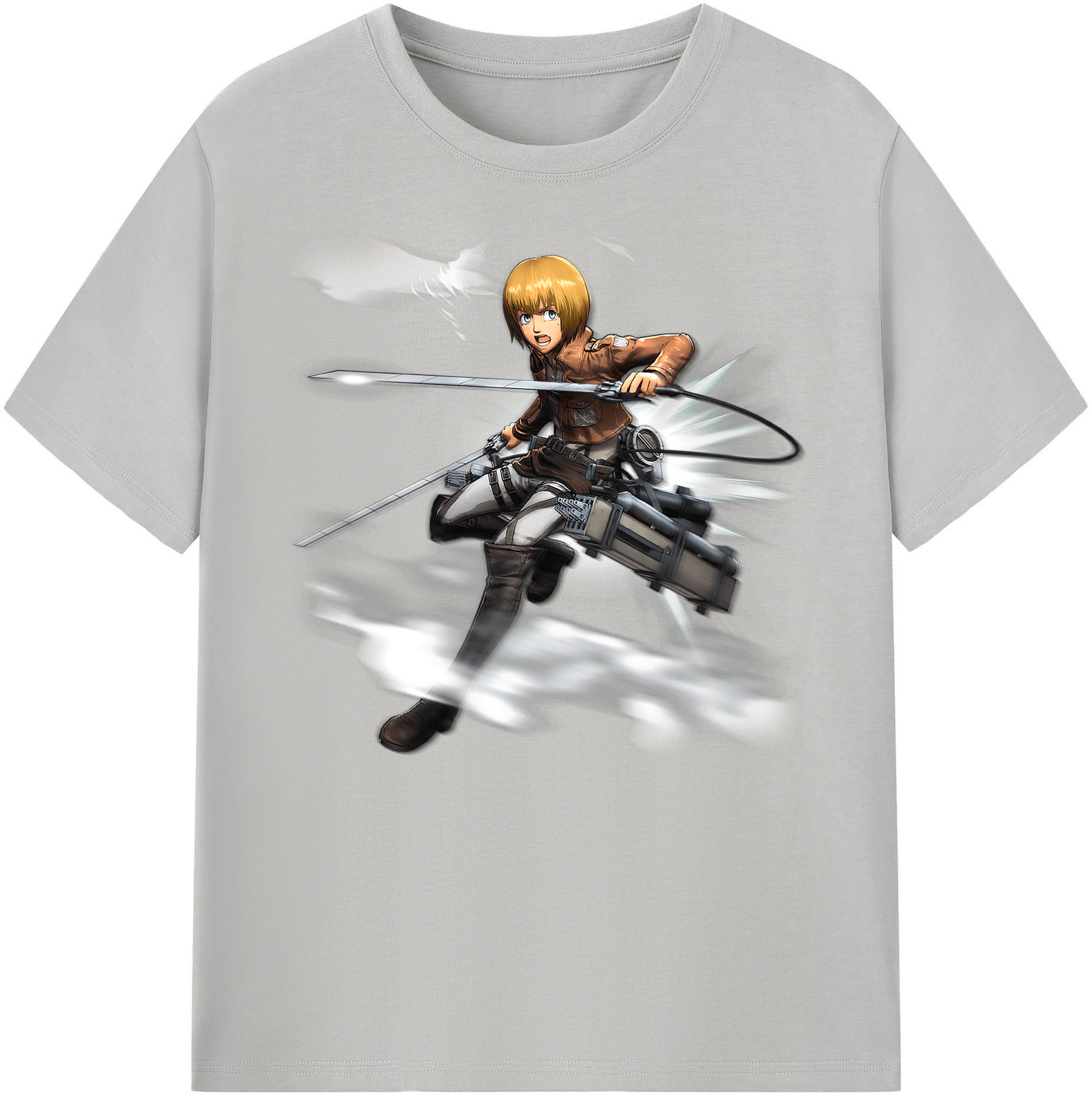 （画像用） 進撃の巨人 アルミン·アルレルト Attack on Titan Armin Arlert 綿100％ メンズ半袖Tシャツ｜肌触りやわらか＆通気性