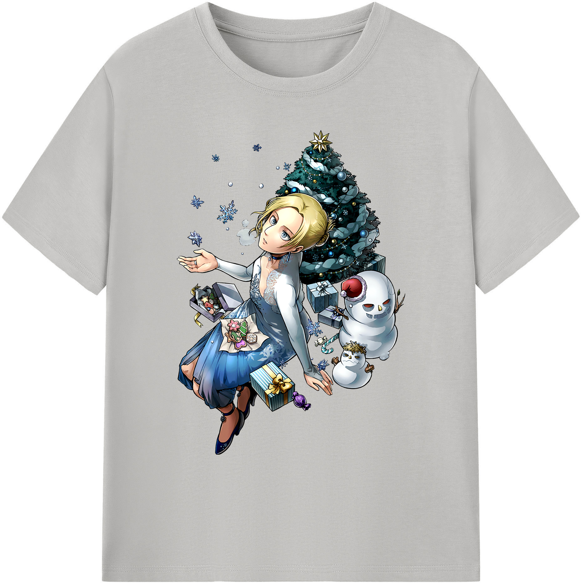 （画像用） 進撃の巨人 アニ・レオンハート Attack on Titan Annie Leonhart 綿100％ メンズ半袖Tシャツ｜肌触りやわらか＆通気性