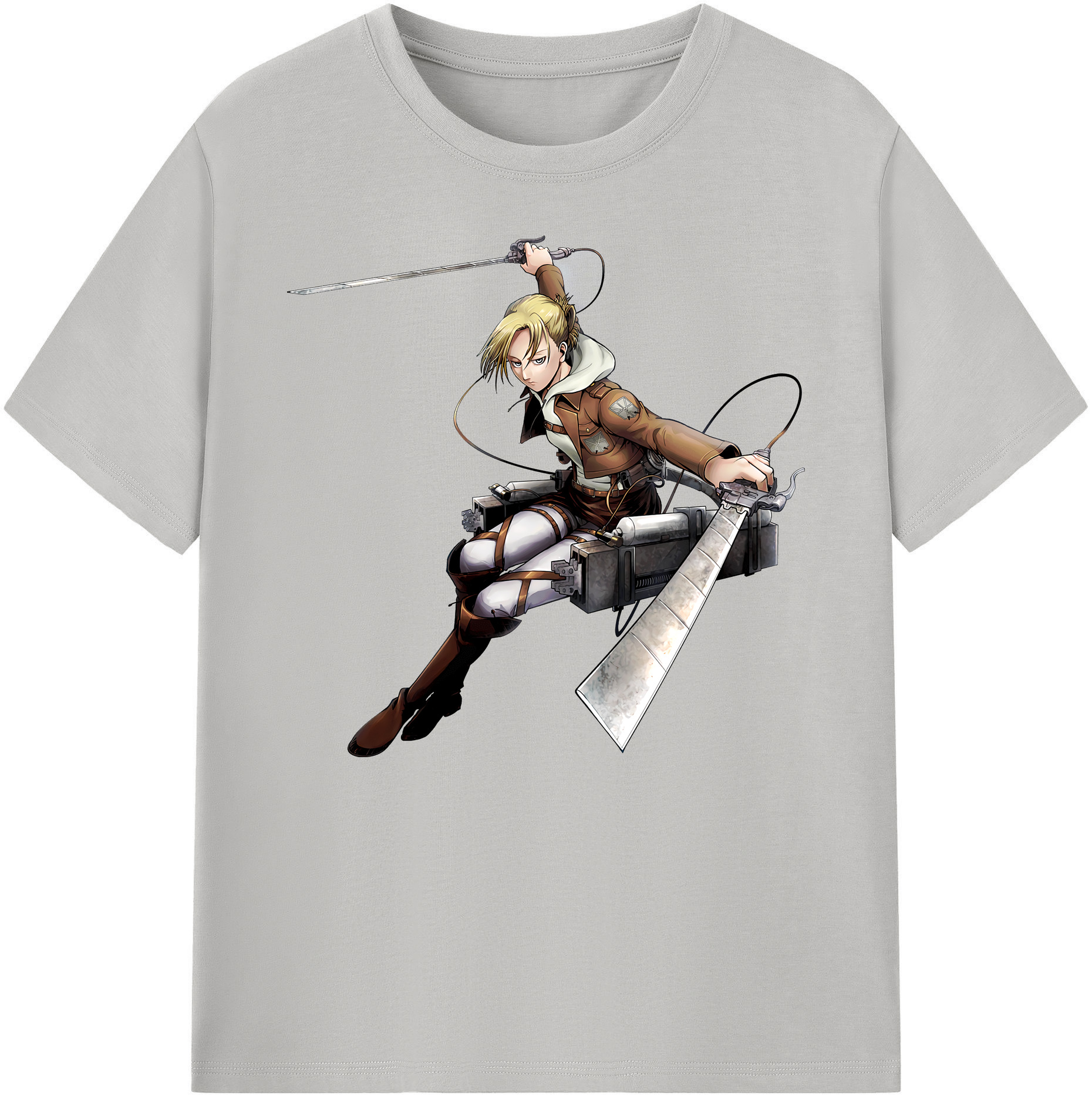 （画像用） 進撃の巨人 アニ・レオンハート Attack on Titan Annie Leonhart 綿100％ メンズ半袖Tシャツ｜肌触りやわらか＆通気性