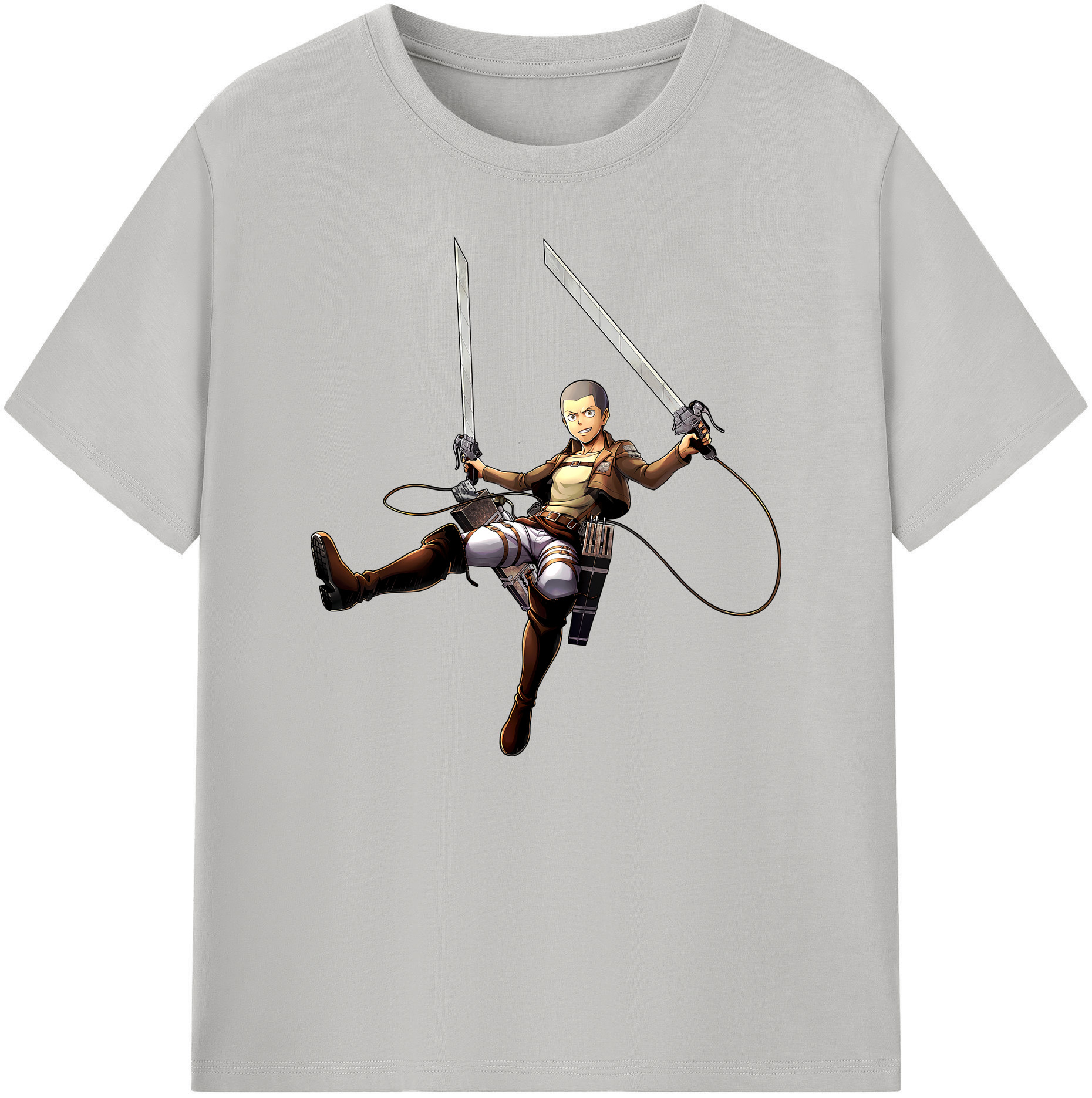 （画像用） 進撃の巨人 コニー·スプリンガー Attack on Titan Connie Springer 綿100％ メンズ半袖Tシャツ｜肌触りやわらか＆通気性