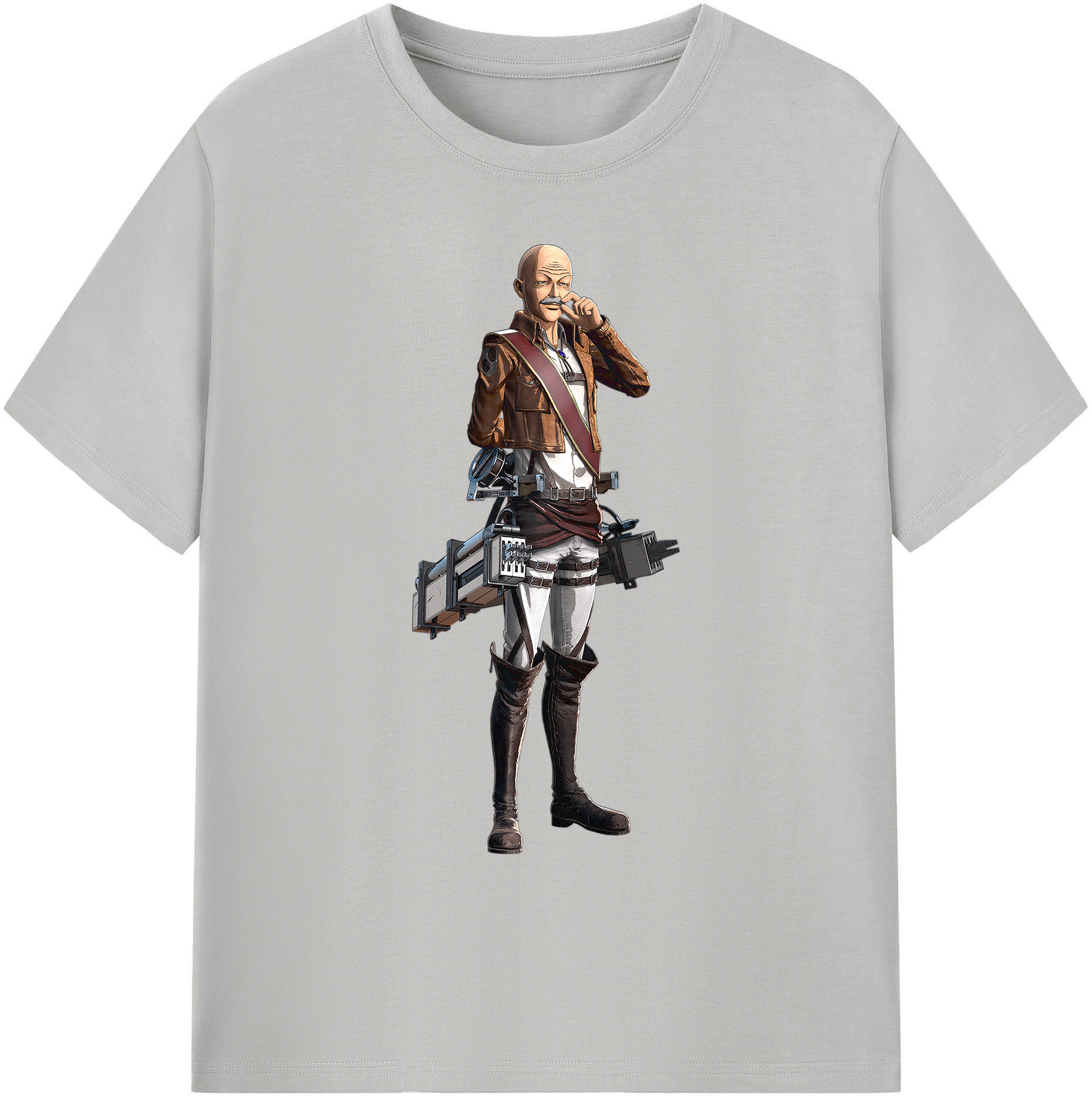（画像用） 進撃の巨人 ドット·ピクシス Attack on Titan Dot Pixis 綿100％ メンズ半袖Tシャツ｜肌触りやわらか＆通気性