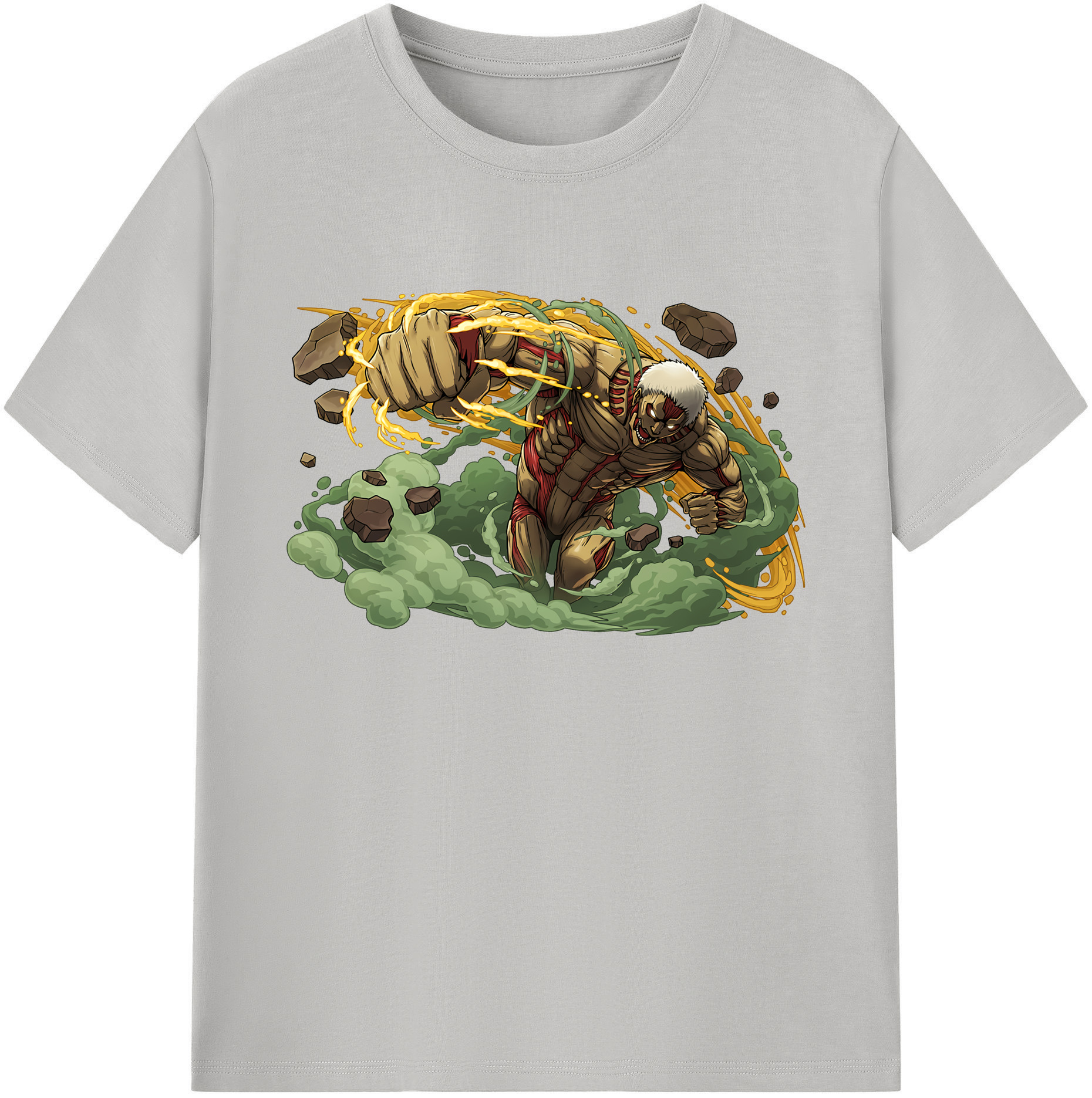 （画像用） 進撃の巨人 Attack on Titan 綿100％ メンズ半袖Tシャツ｜肌触りやわらか＆通気性