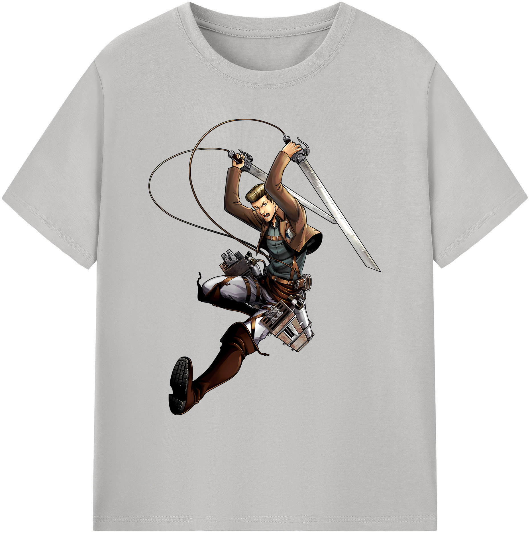 （画像用） 進撃の巨人 Attack on Titan 綿100％ メンズ半袖Tシャツ｜肌触りやわらか＆通気性