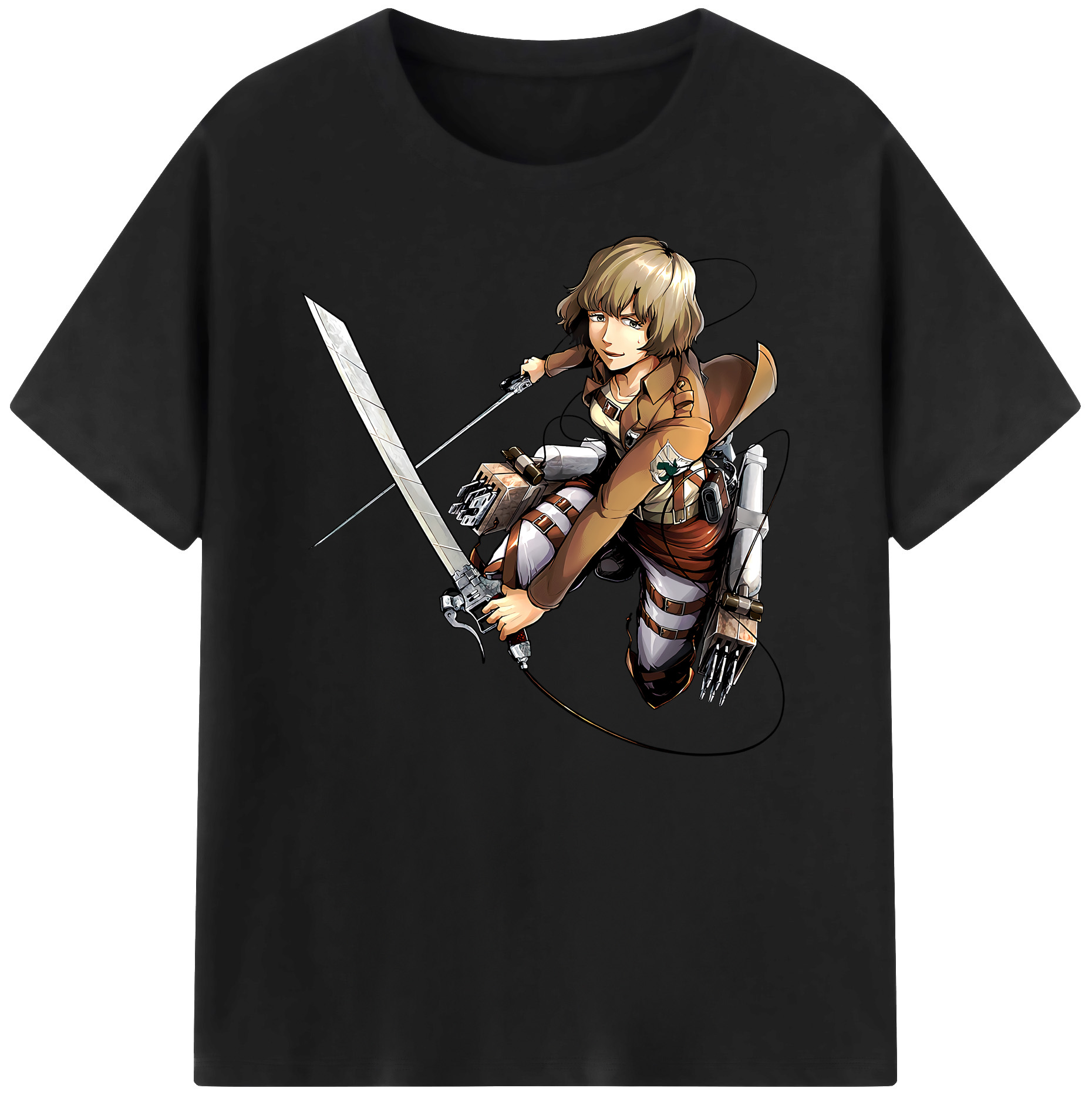 （画像用） 進撃の巨人 ヒツチ Attack on Titan Hitch 綿100％ メンズ半袖Tシャツ｜肌触りやわらか＆通気性