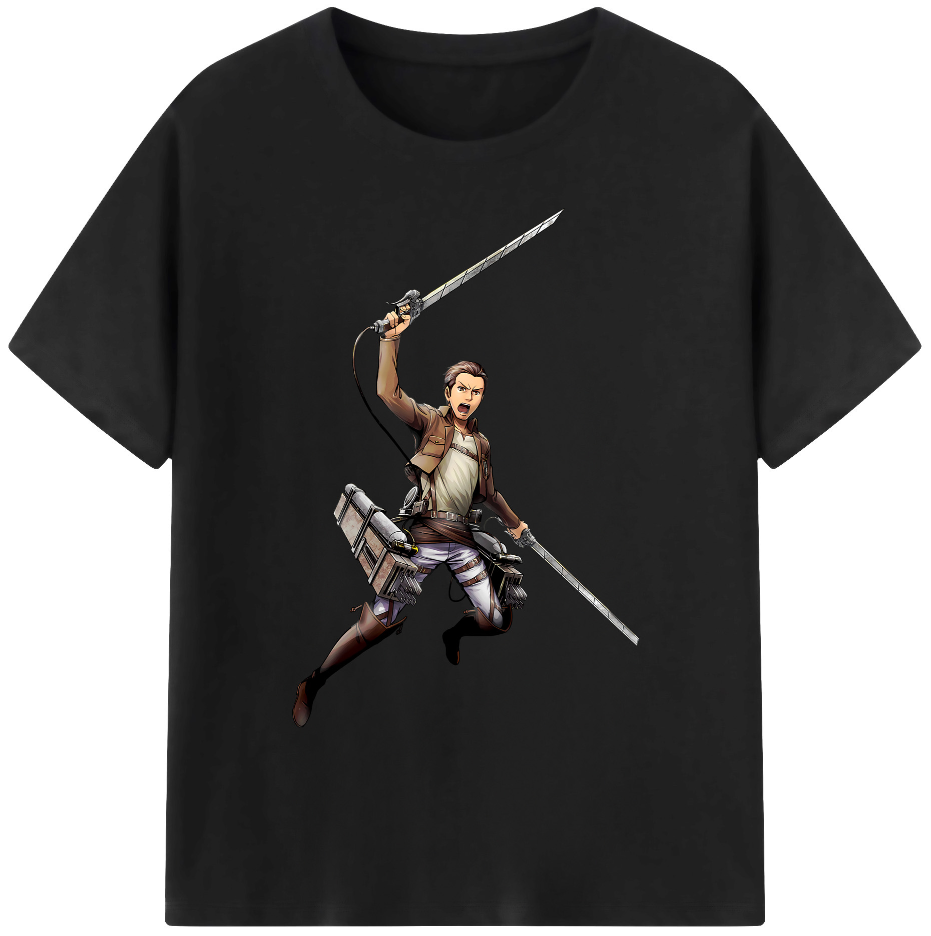 （画像用） 進撃の巨人 Attack on Titan 綿100％ メンズ半袖Tシャツ｜肌触りやわらか＆通気性