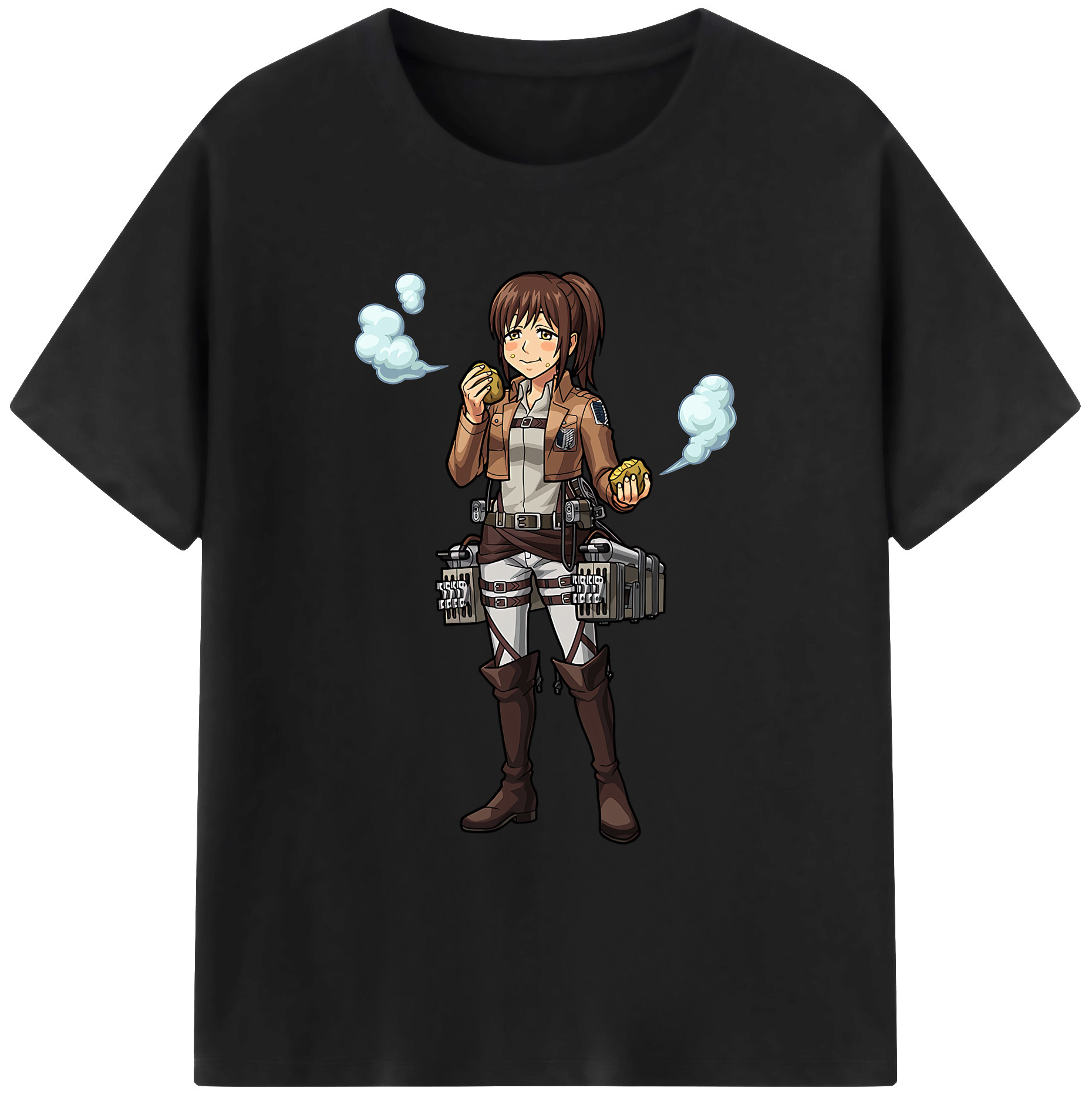 （画像用） 進撃の巨人 サシャ·ブラウス Attack on Titan Sasha Blaus 綿100％ メンズ半袖Tシャツ｜肌触りやわらか＆通気性