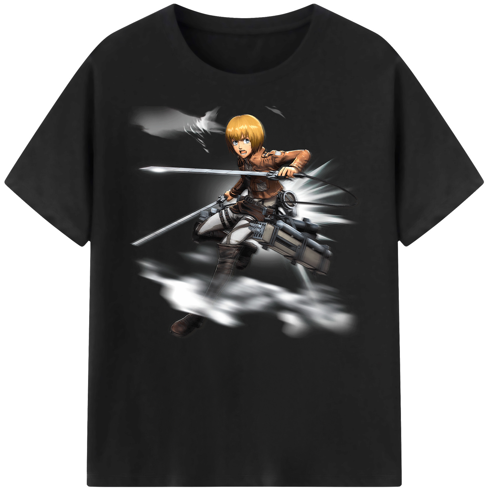 （画像用） 進撃の巨人 アルミン·アルレルト Attack on Titan Armin Arlert 綿100％ メンズ半袖Tシャツ｜肌触りやわらか＆通気性