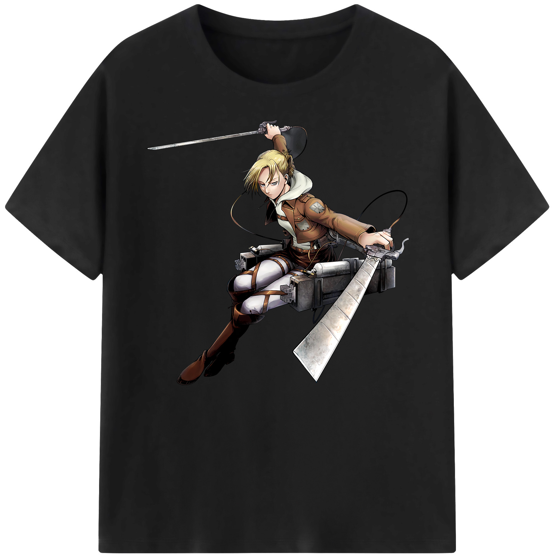 （画像用） 進撃の巨人 アニ・レオンハート Attack on Titan Annie Leonhart 綿100％ メンズ半袖Tシャツ｜肌触りやわらか＆通気性