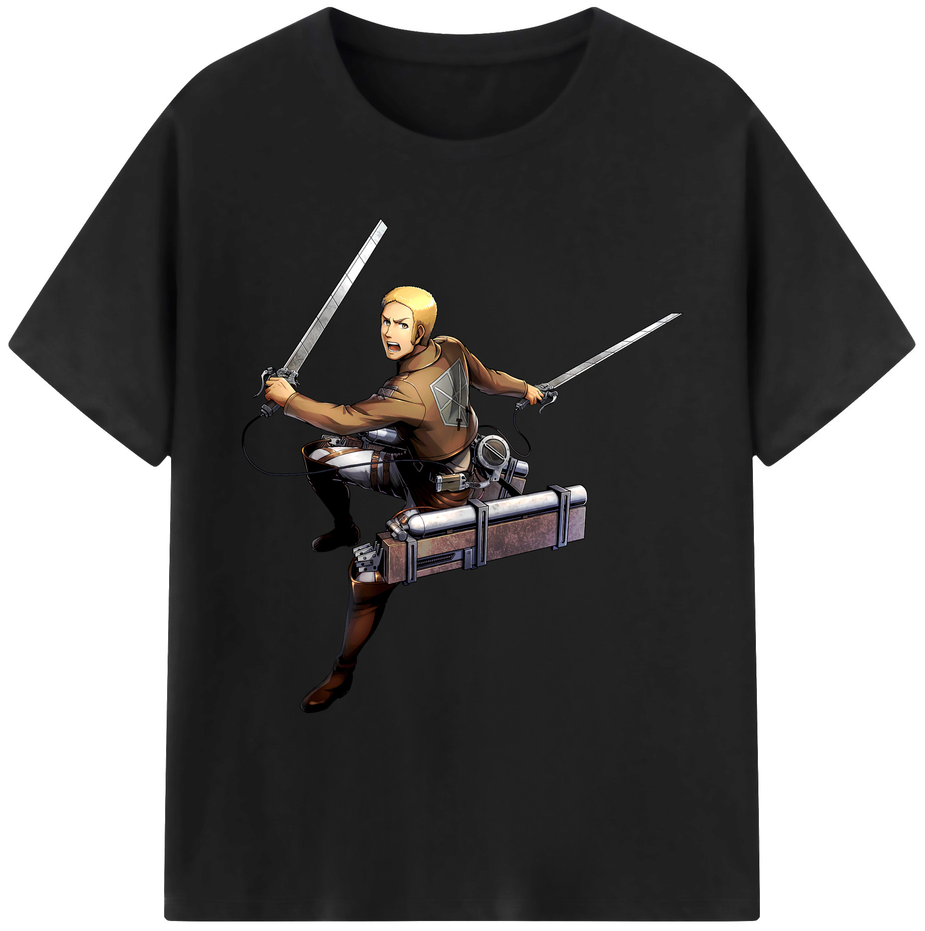 （画像用） 進撃の巨人 ライナー・ブラウン Attack on Titan Reiner Braun 綿100％ メンズ半袖Tシャツ｜肌触りやわらか＆通気性