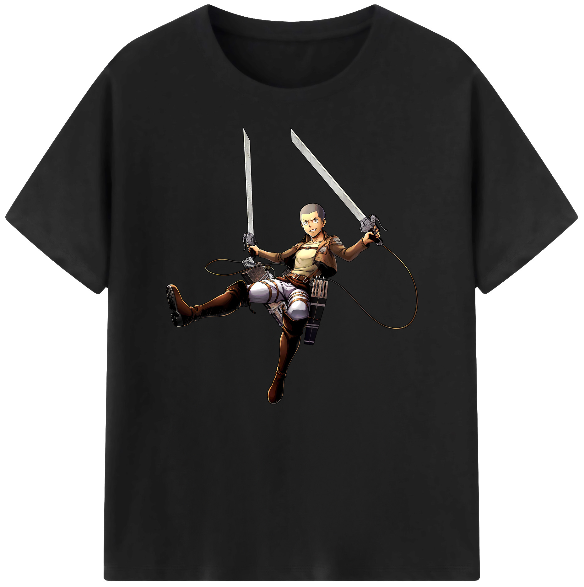 （画像用） 進撃の巨人 コニー·スプリンガー Attack on Titan Connie Springer 綿100％ メンズ半袖Tシャツ｜肌触りやわらか＆通気性