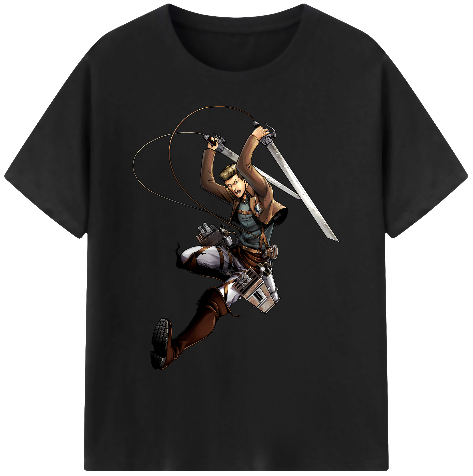 （画像用） 進撃の巨人 Attack on Titan 綿100％ メンズ半袖Tシャツ｜肌触りやわらか＆通気性