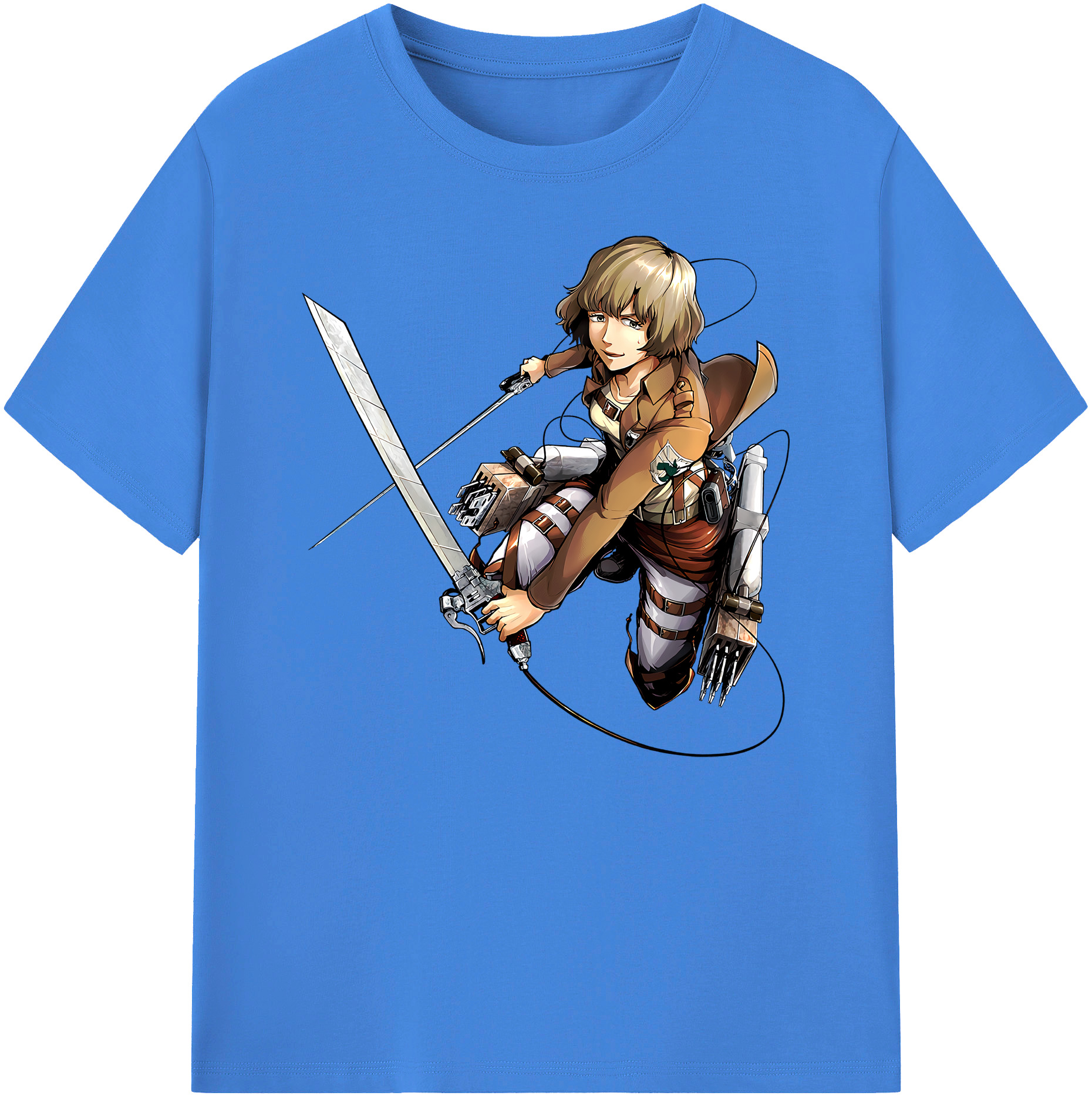 （画像用） 進撃の巨人 ヒツチ Attack on Titan Hitch 綿100％ メンズ半袖Tシャツ｜肌触りやわらか＆通気性