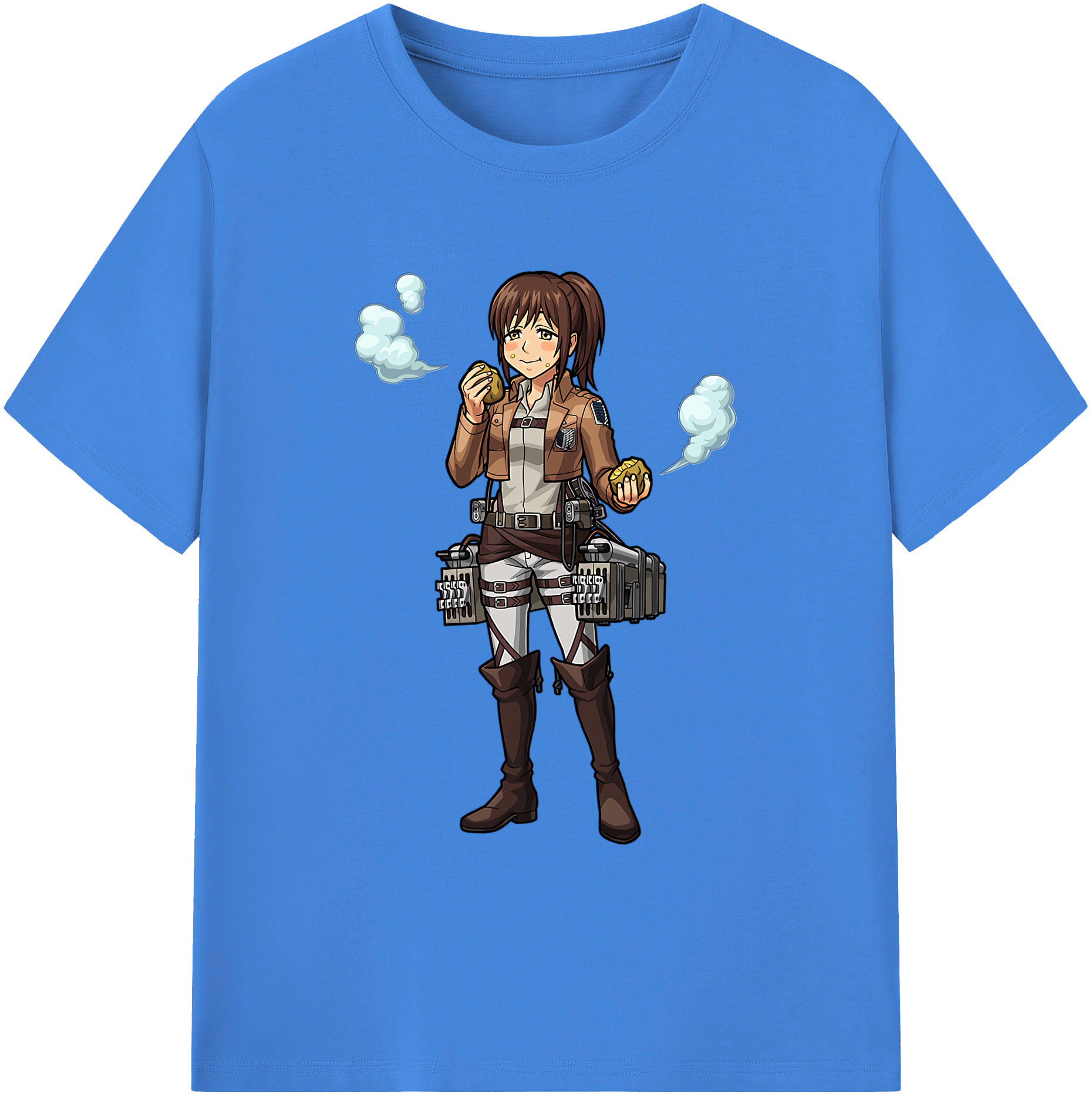 （画像用） 進撃の巨人 サシャ·ブラウス Attack on Titan Sasha Blaus 綿100％ メンズ半袖Tシャツ｜肌触りやわらか＆通気性