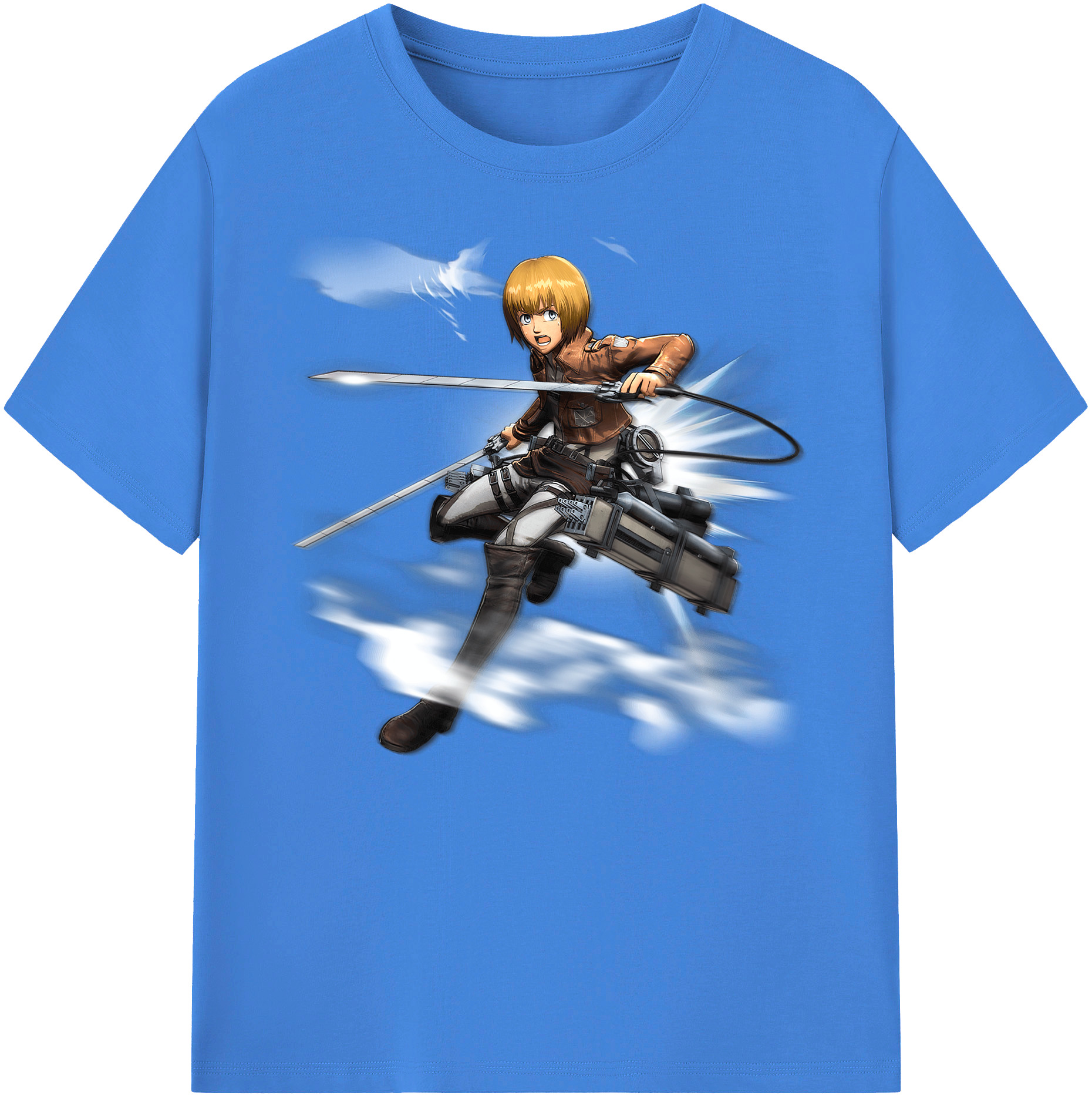 （画像用） 進撃の巨人 アルミン·アルレルト Attack on Titan Armin Arlert 綿100％ メンズ半袖Tシャツ｜肌触りやわらか＆通気性