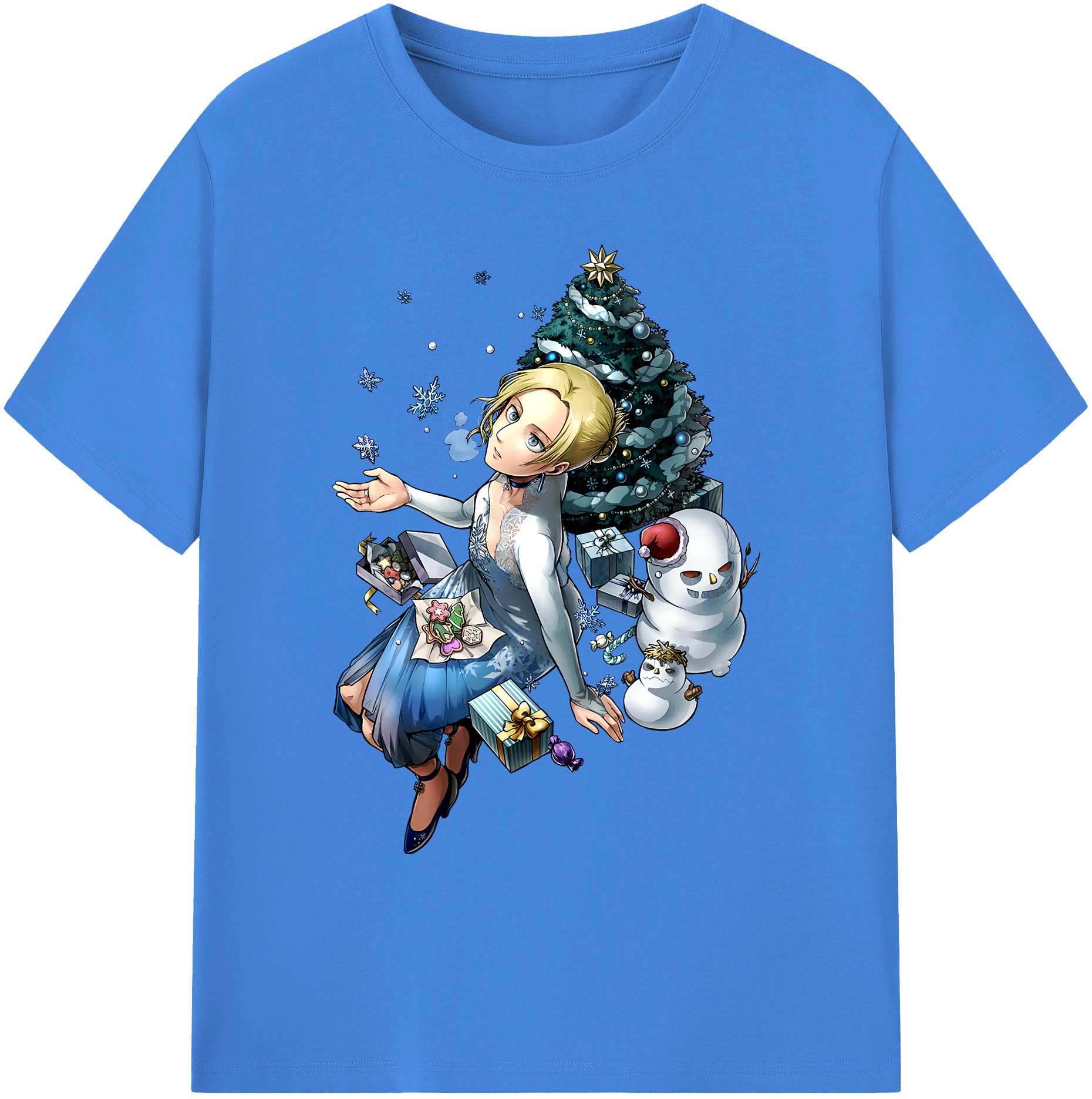 （画像用） 進撃の巨人 アニ・レオンハート Attack on Titan Annie Leonhart 綿100％ メンズ半袖Tシャツ｜肌触りやわらか＆通気性