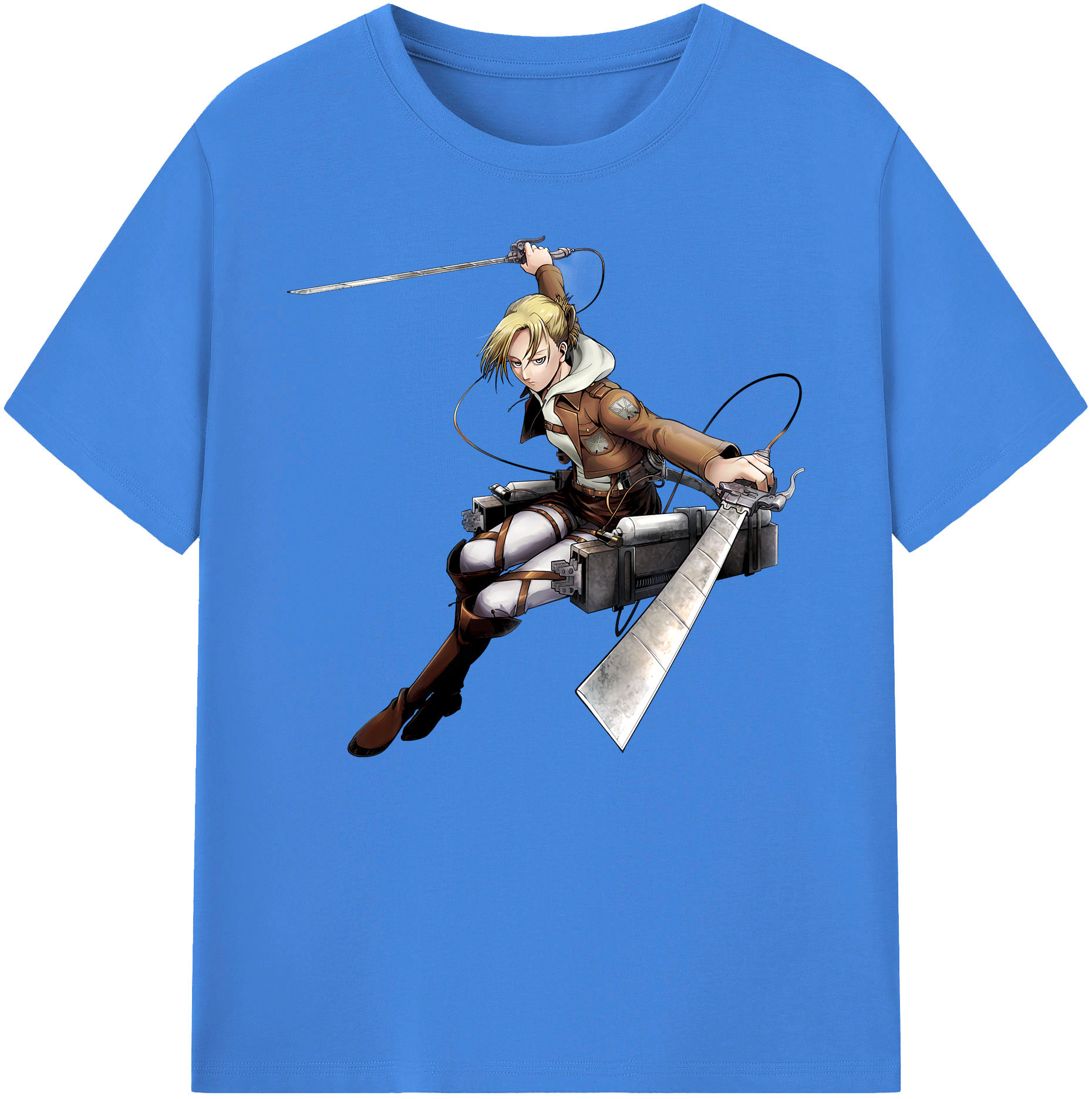 （画像用） 進撃の巨人 アニ・レオンハート Attack on Titan Annie Leonhart 綿100％ メンズ半袖Tシャツ｜肌触りやわらか＆通気性