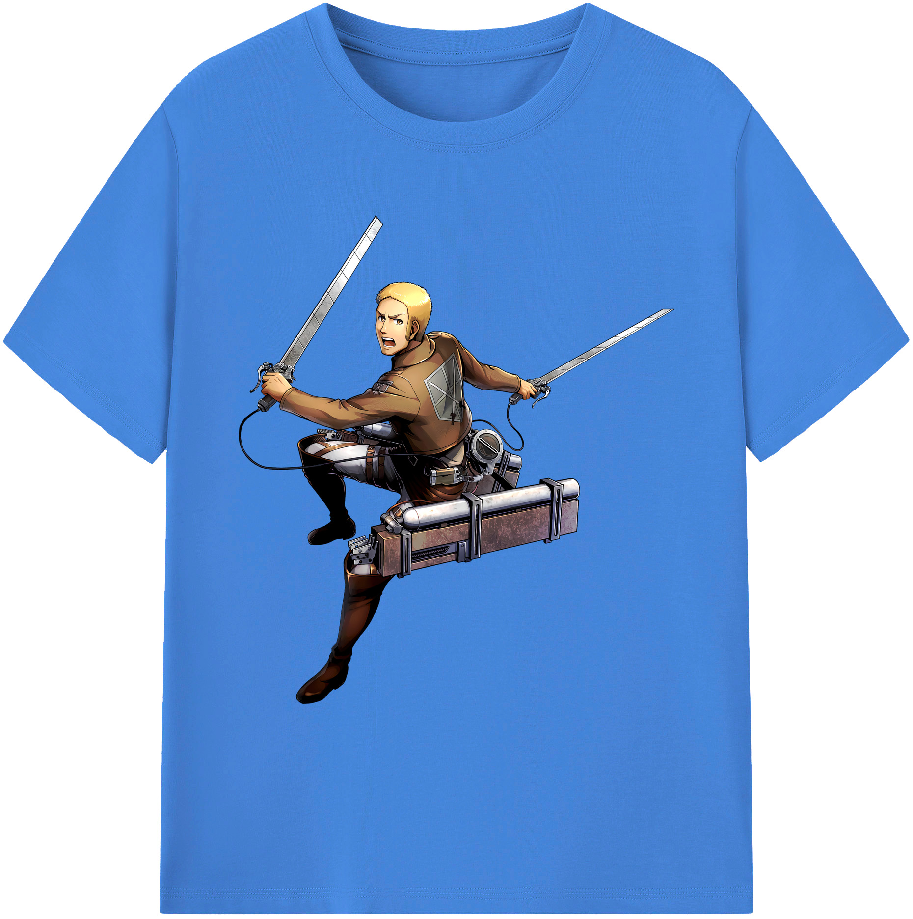 （画像用） 進撃の巨人 ライナー・ブラウン Attack on Titan Reiner Braun 綿100％ メンズ半袖Tシャツ｜肌触りやわらか＆通気性
