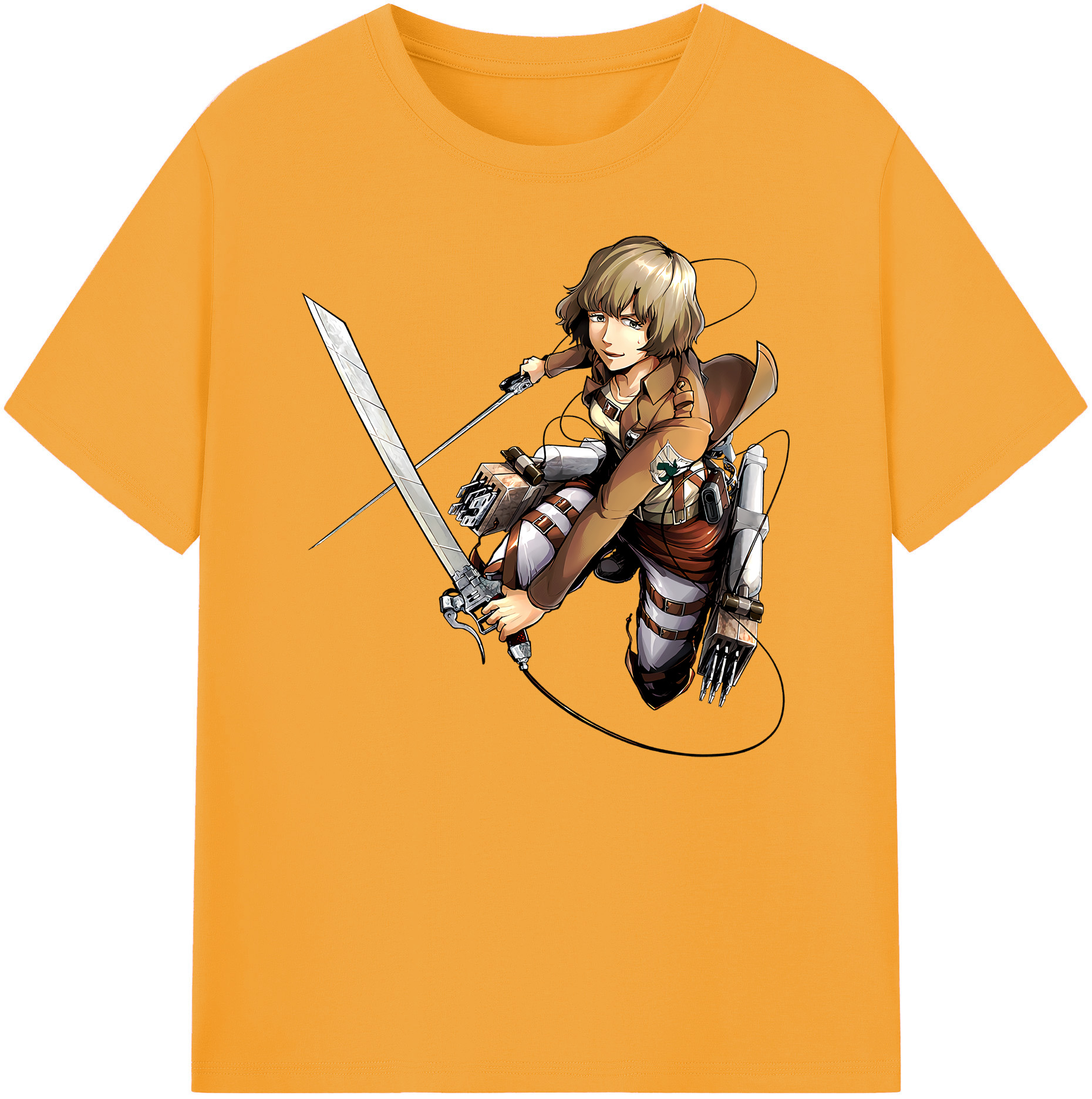 （画像用） 進撃の巨人 ヒツチ Attack on Titan Hitch 綿100％ メンズ半袖Tシャツ｜肌触りやわらか＆通気性