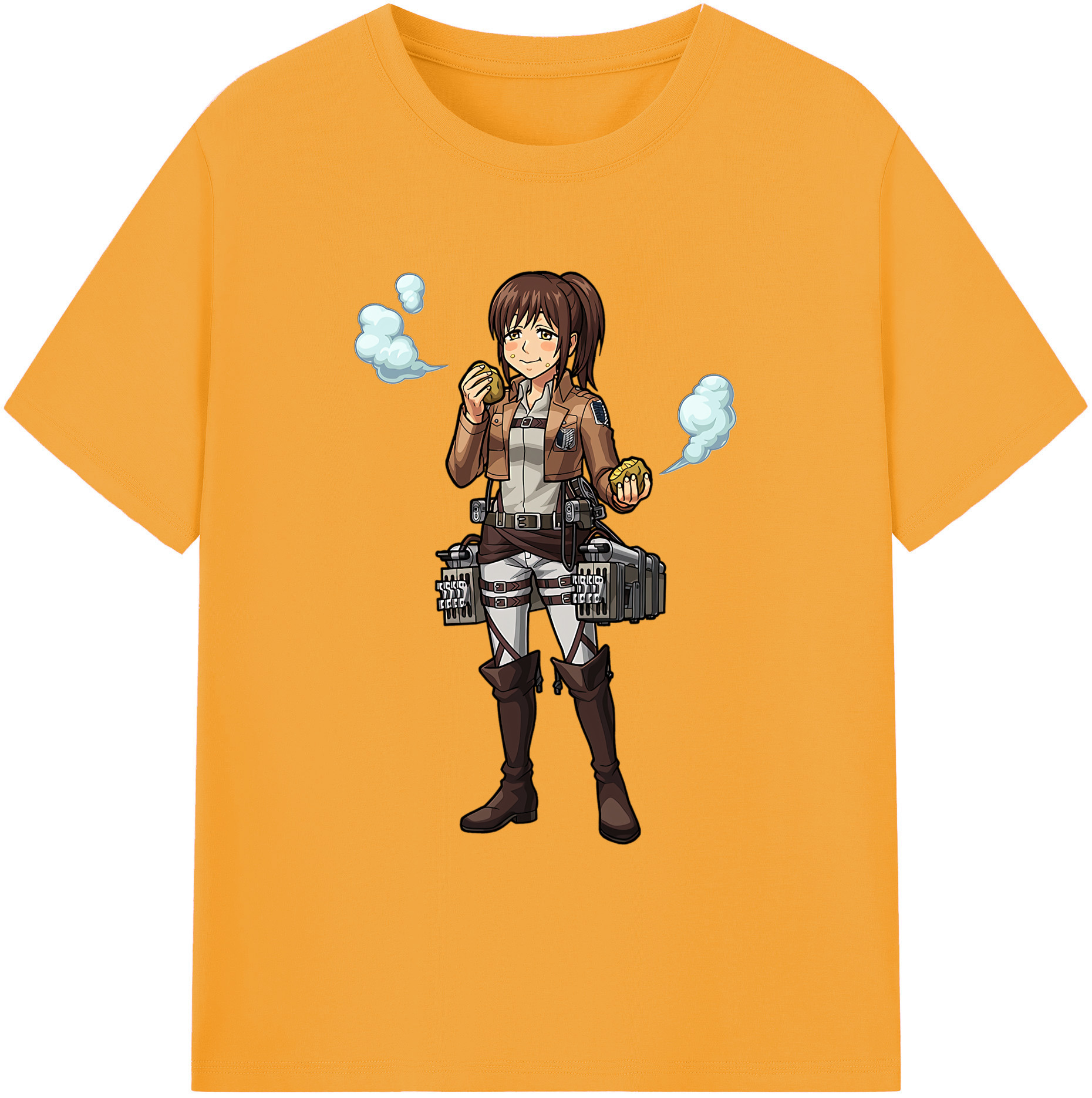 （画像用） 進撃の巨人 サシャ·ブラウス Attack on Titan Sasha Blaus 綿100％ メンズ半袖Tシャツ｜肌触りやわらか＆通気性