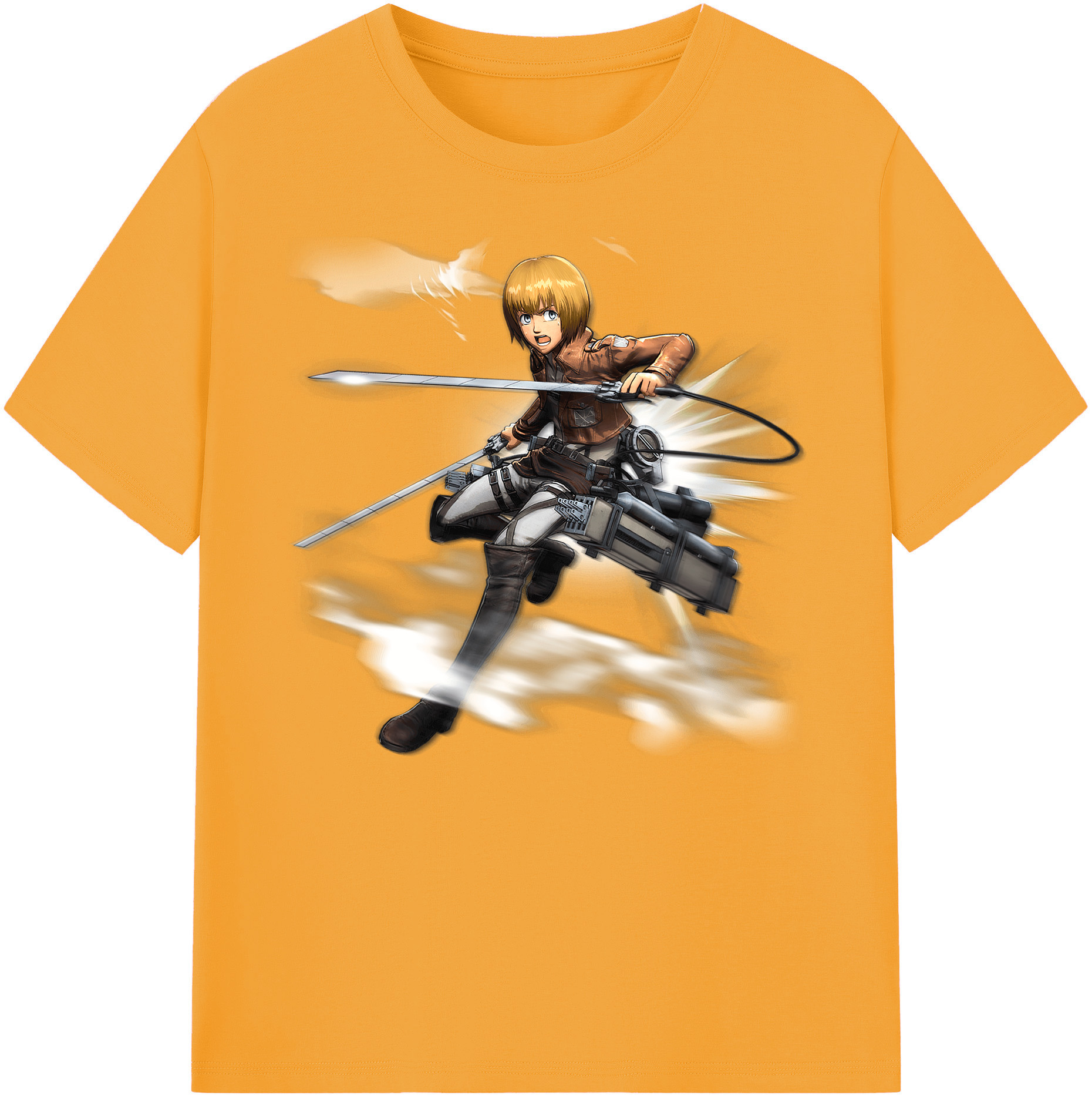 （画像用） 進撃の巨人 アルミン·アルレルト Attack on Titan Armin Arlert 綿100％ メンズ半袖Tシャツ｜肌触りやわらか＆通気性