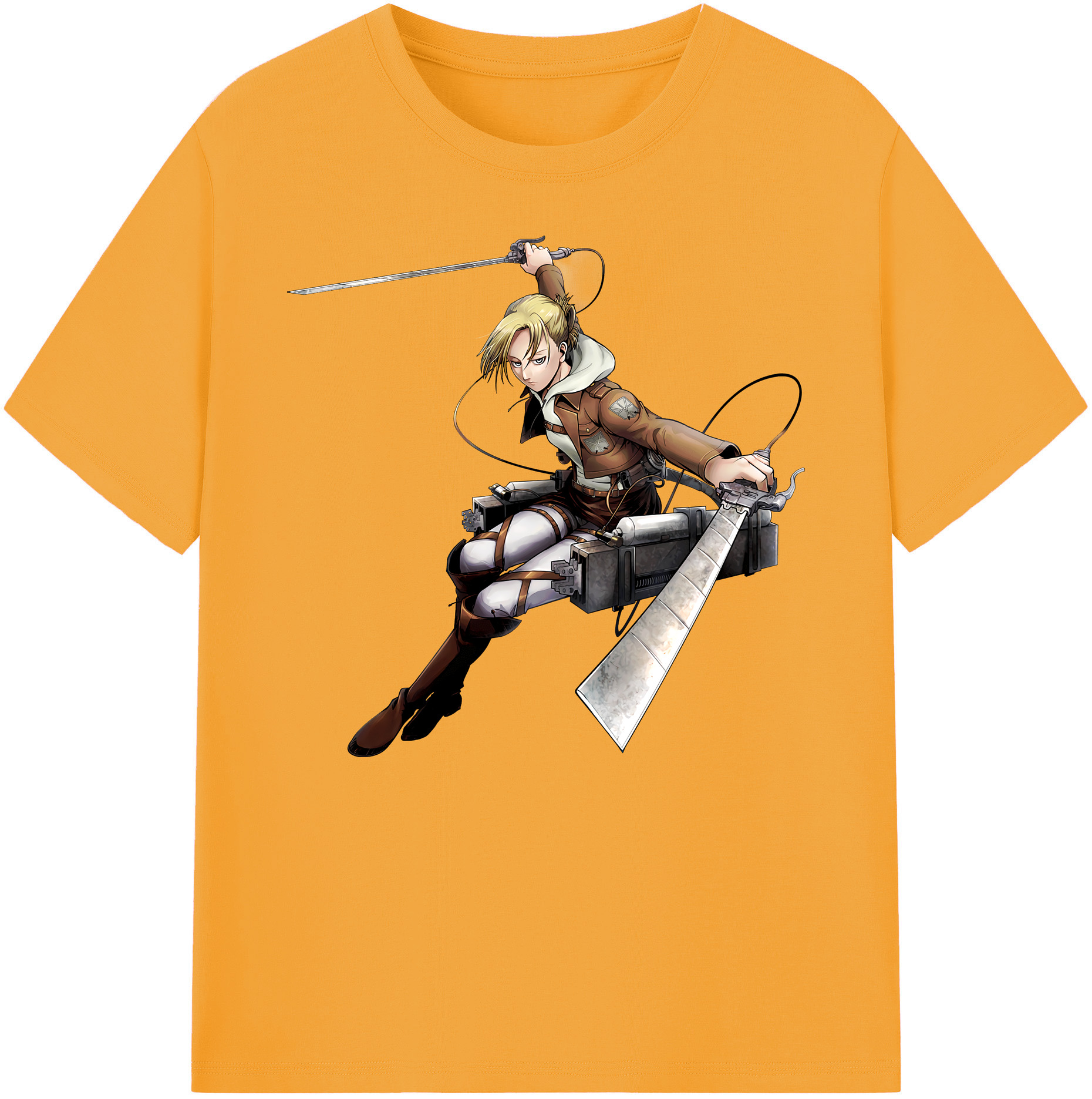 （画像用） 進撃の巨人 アニ・レオンハート Attack on Titan Annie Leonhart 綿100％ メンズ半袖Tシャツ｜肌触りやわらか＆通気性