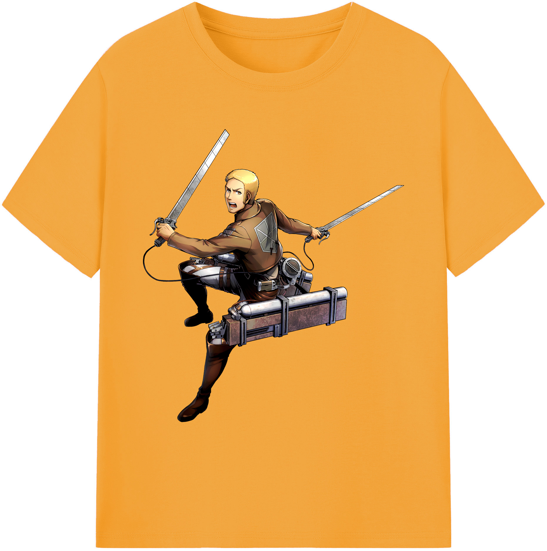 （画像用） 進撃の巨人 ライナー・ブラウン Attack on Titan Reiner Braun 綿100％ メンズ半袖Tシャツ｜肌触りやわらか＆通気性