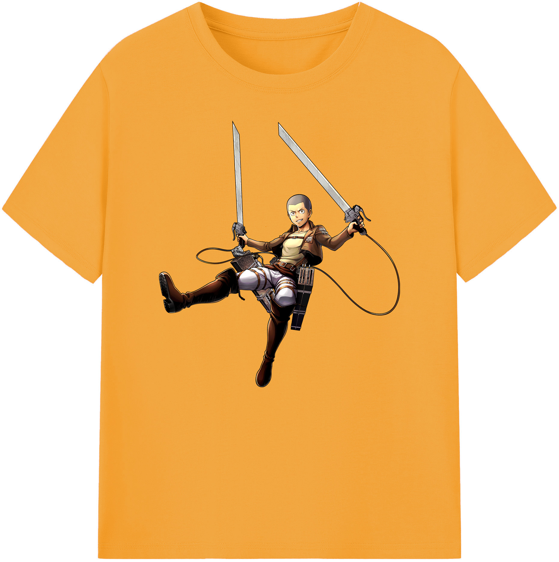 （画像用） 進撃の巨人 コニー·スプリンガー Attack on Titan Connie Springer 綿100％ メンズ半袖Tシャツ｜肌触りやわらか＆通気性