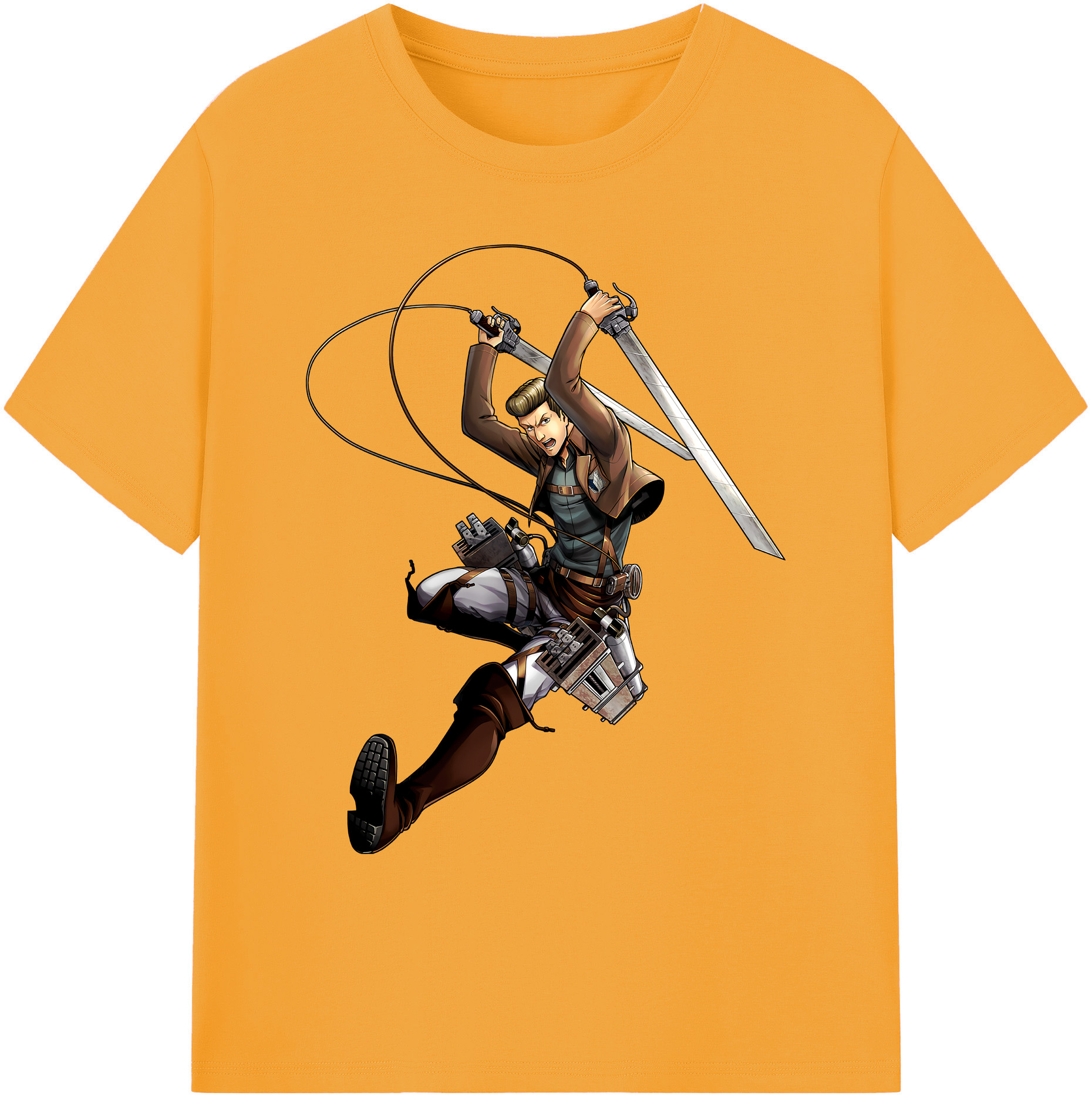 （画像用） 進撃の巨人 Attack on Titan 綿100％ メンズ半袖Tシャツ｜肌触りやわらか＆通気性