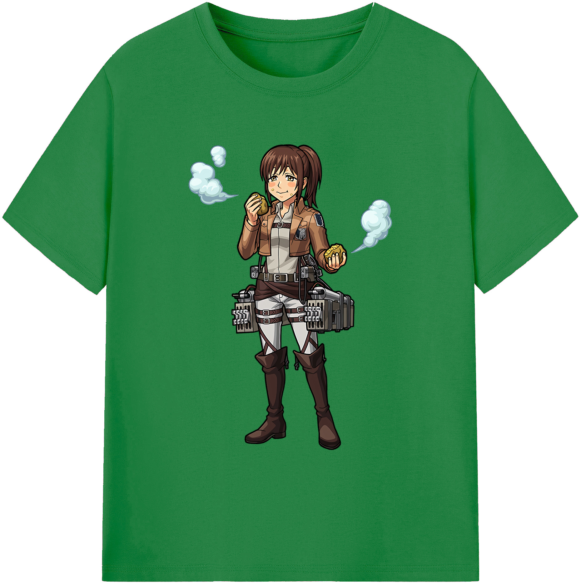 （画像用） 進撃の巨人 サシャ·ブラウス Attack on Titan Sasha Blaus 綿100％ メンズ半袖Tシャツ｜肌触りやわらか＆通気性
