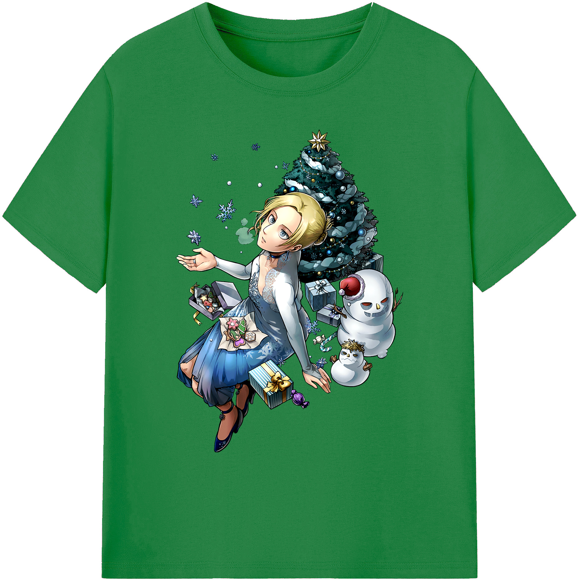 （画像用） 進撃の巨人 アニ・レオンハート Attack on Titan Annie Leonhart 綿100％ メンズ半袖Tシャツ｜肌触りやわらか＆通気性